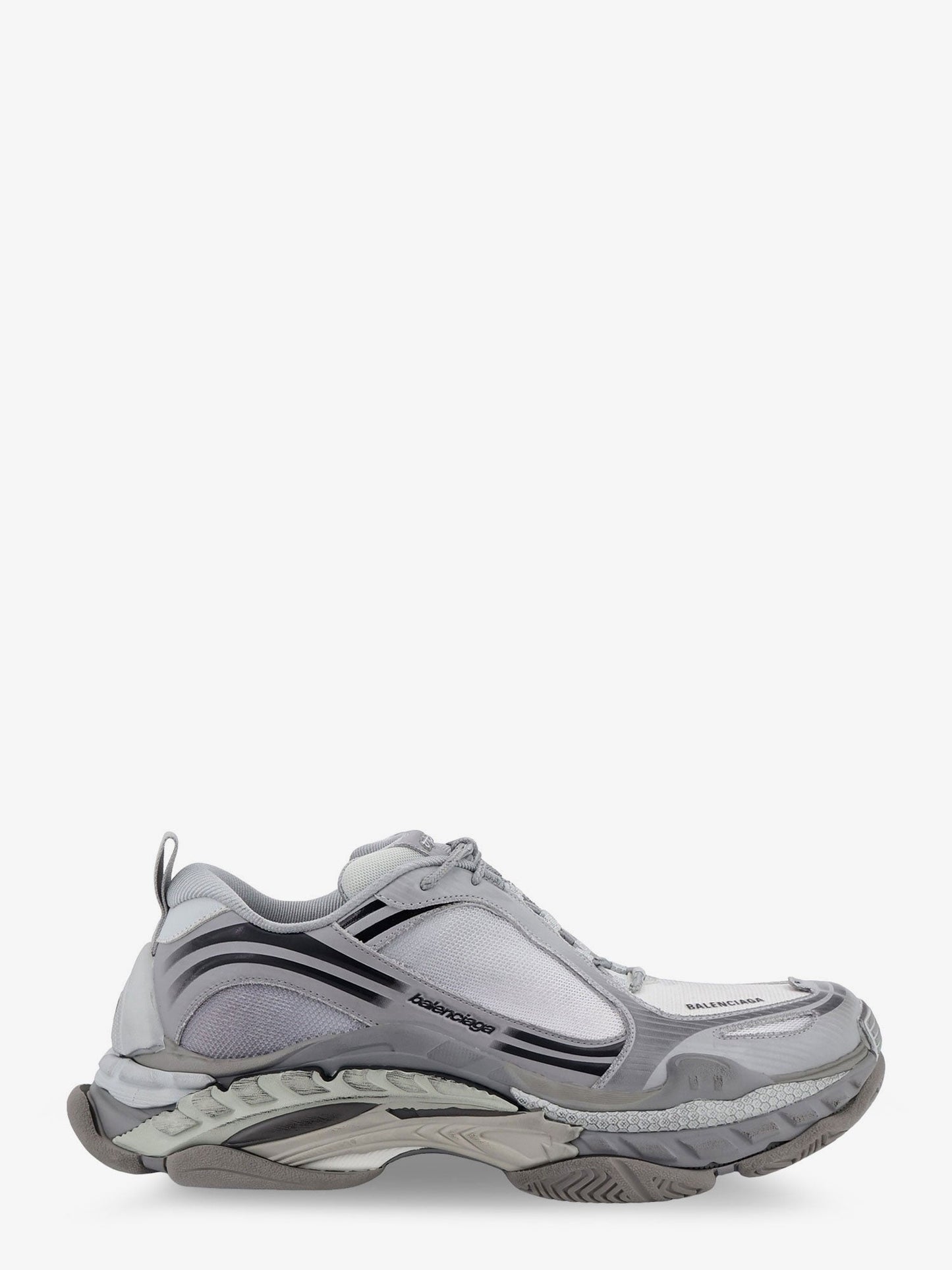 Balenciaga Men Triple S.2 Gradient Mesh And Nylon Insert Sneakers With Used Effect BALENCIAGA