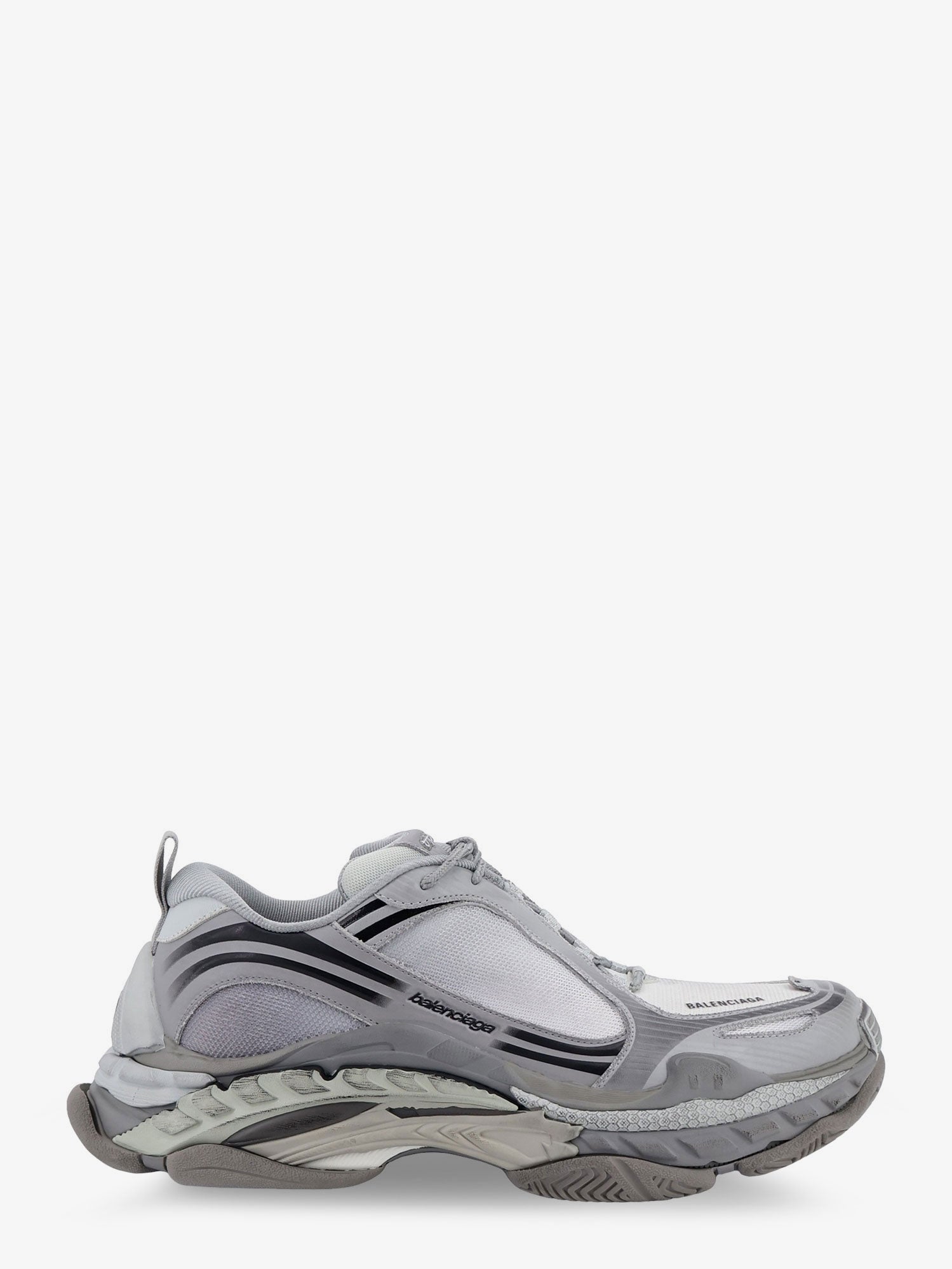 Balenciaga Men Triple S.2 Gradient Mesh And Nylon Insert Sneakers With Used Effect BALENCIAGA