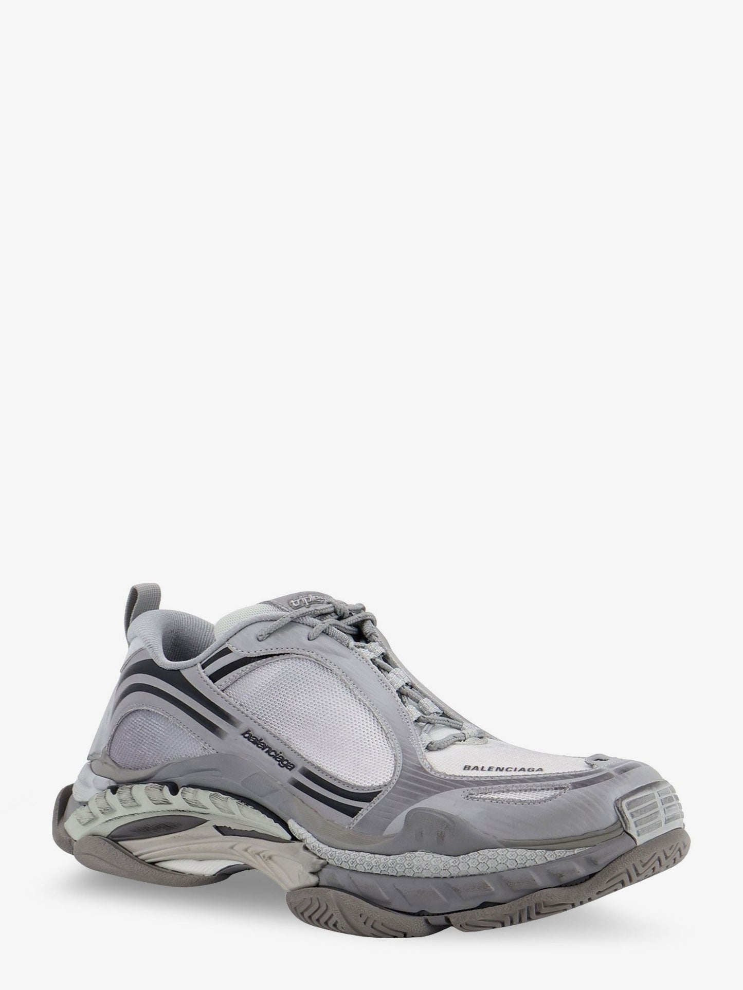 Balenciaga Men Triple S.2 Gradient Mesh And Nylon Insert Sneakers With Used Effect BALENCIAGA