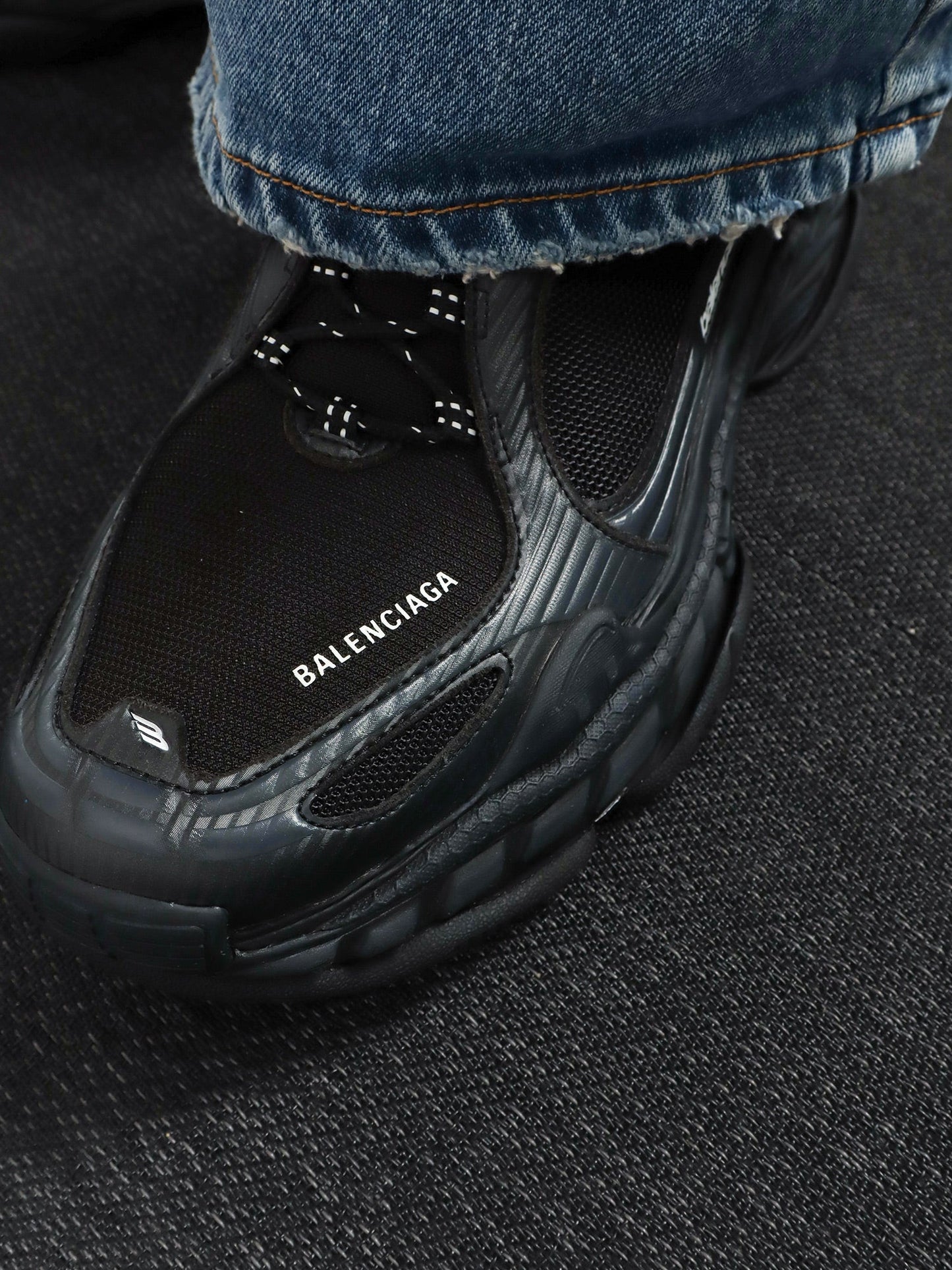 Balenciaga Men Triple S.2 Gradient Mesh Sneakers With Used-Effect Nylon Inserts BALENCIAGA