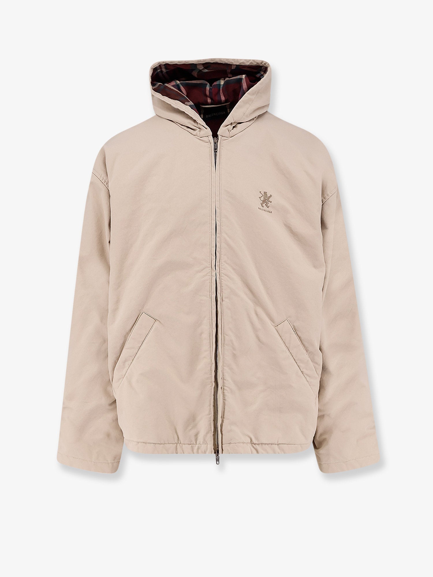 Balenciaga Men Cotton Blend Jacket With Embroidered Logo On The Front BALENCIAGA