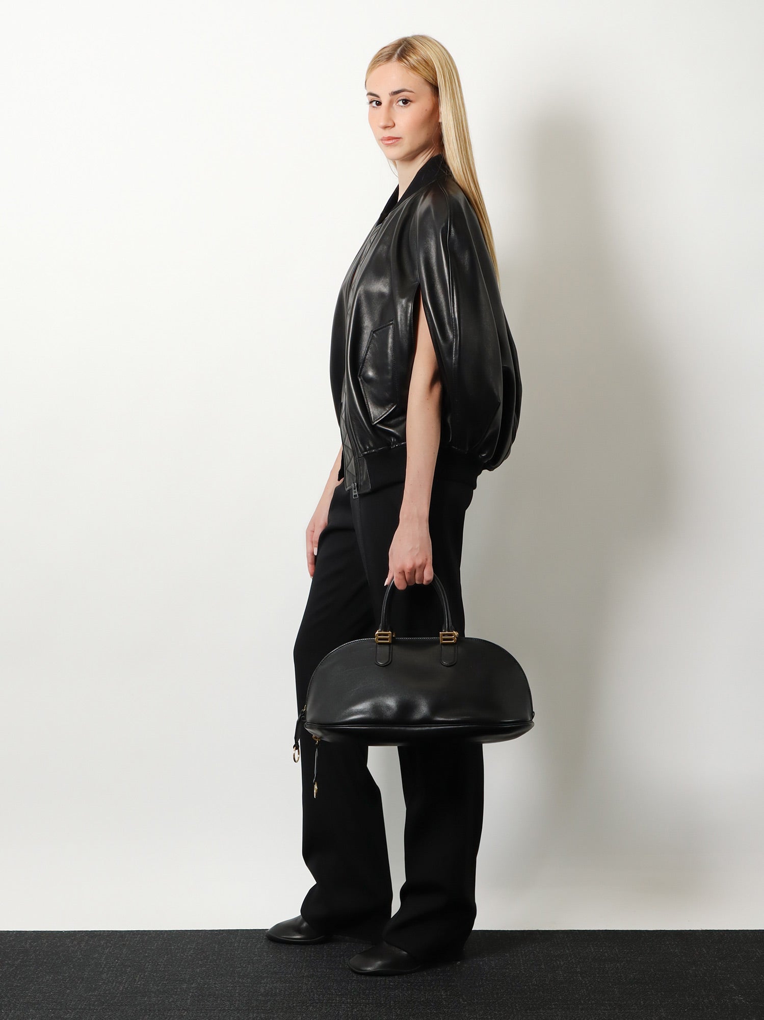Balenciaga Women Bolero Bowling Medium Leather Bag BALENCIAGA