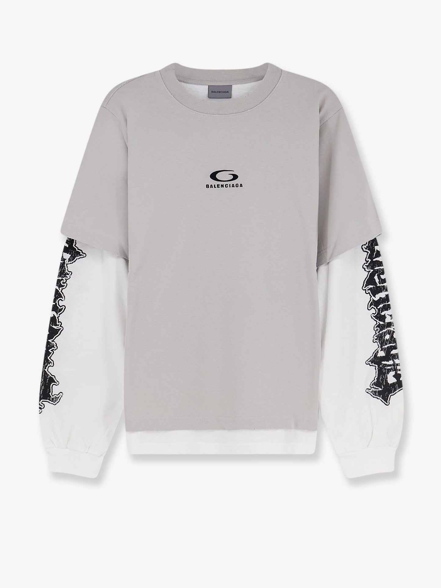 Balenciaga Men Double Hybrid Cotton T-Shirt BALENCIAGA