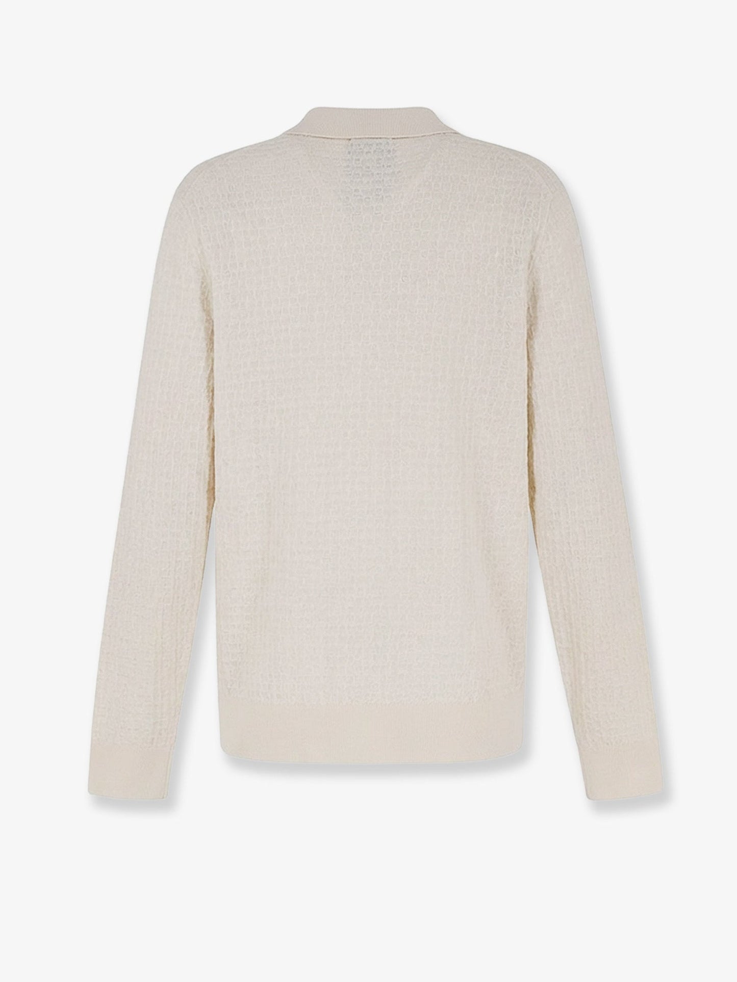 Boss Men Silk Sweater With Processing All-Over BOSS
