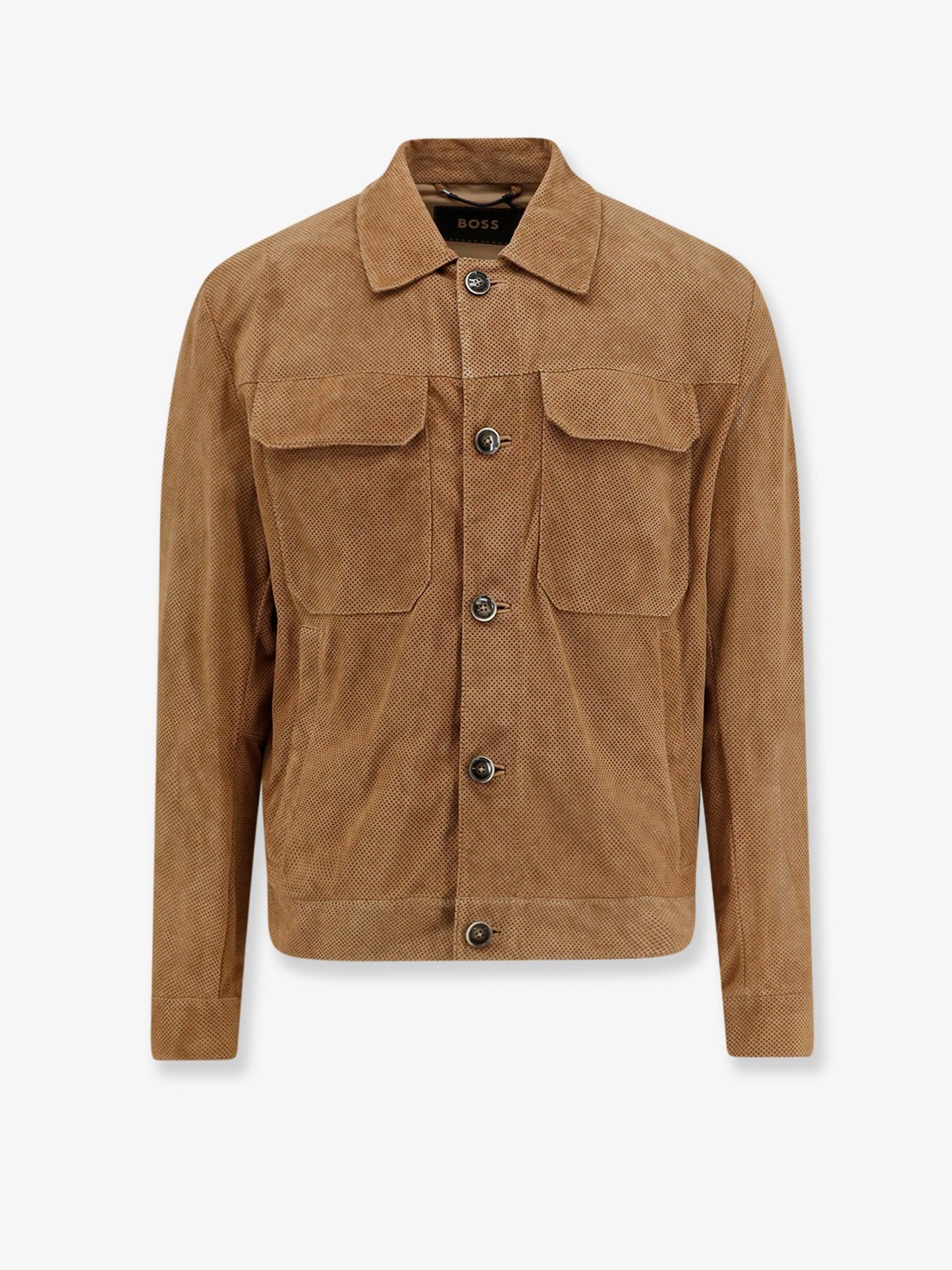 Boss Men Merfo Perforated Suede Jacket BOSS
