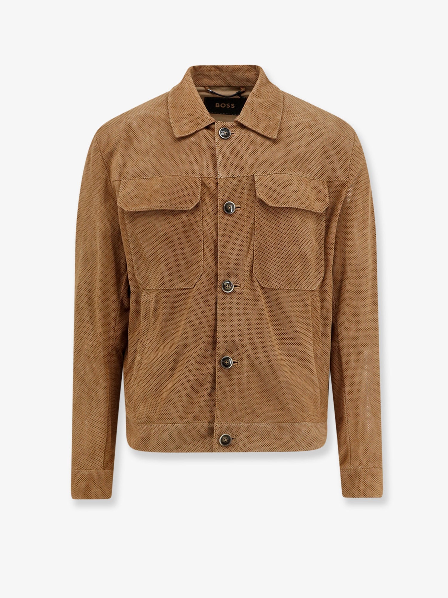 Boss Men Merfo Perforated Suede Jacket BOSS