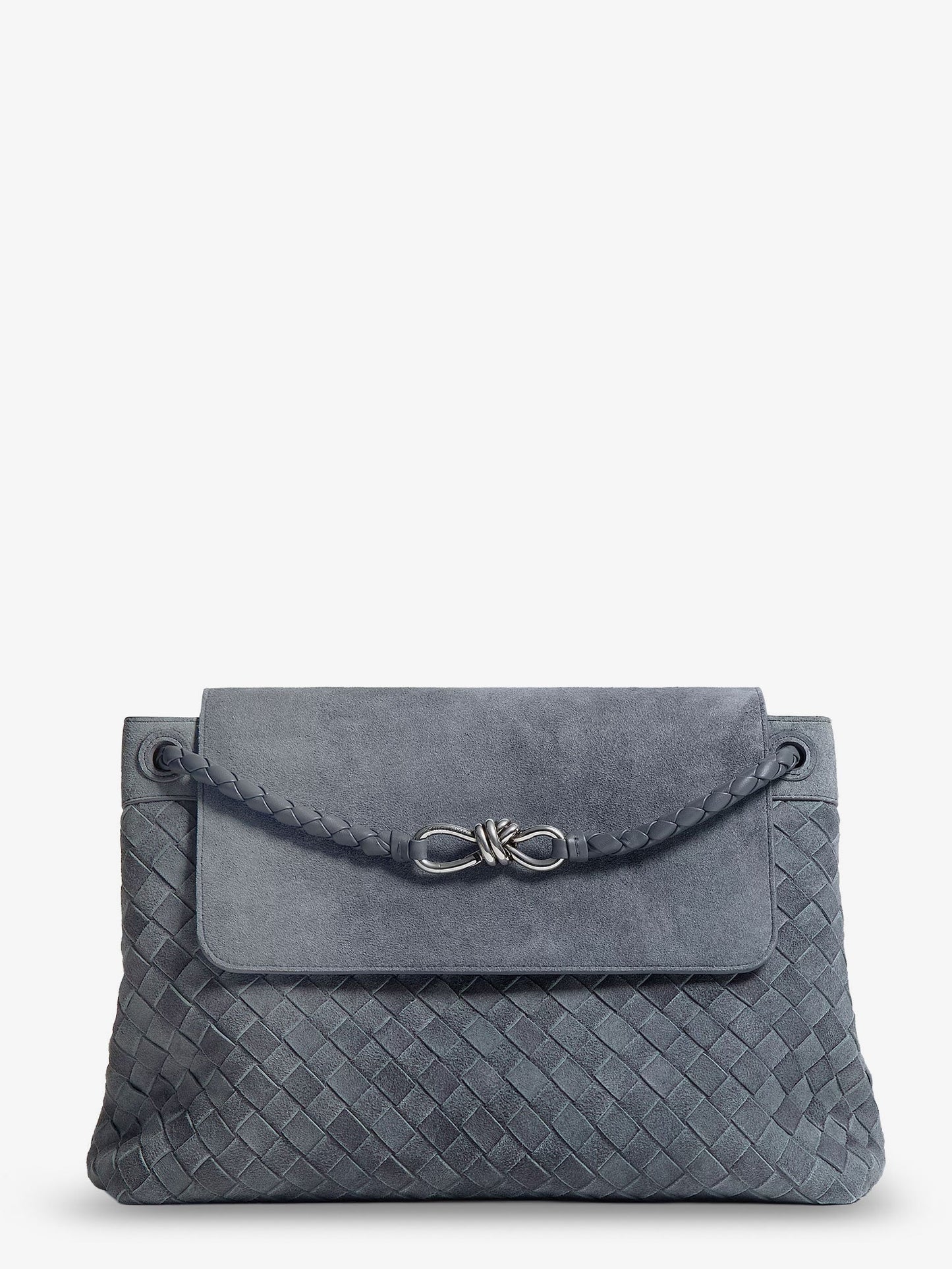 Bottega Veneta Men Andiamo Messenger Suede Shoulder Bag With Intrecciato Motif BOTTEGA VENETA
