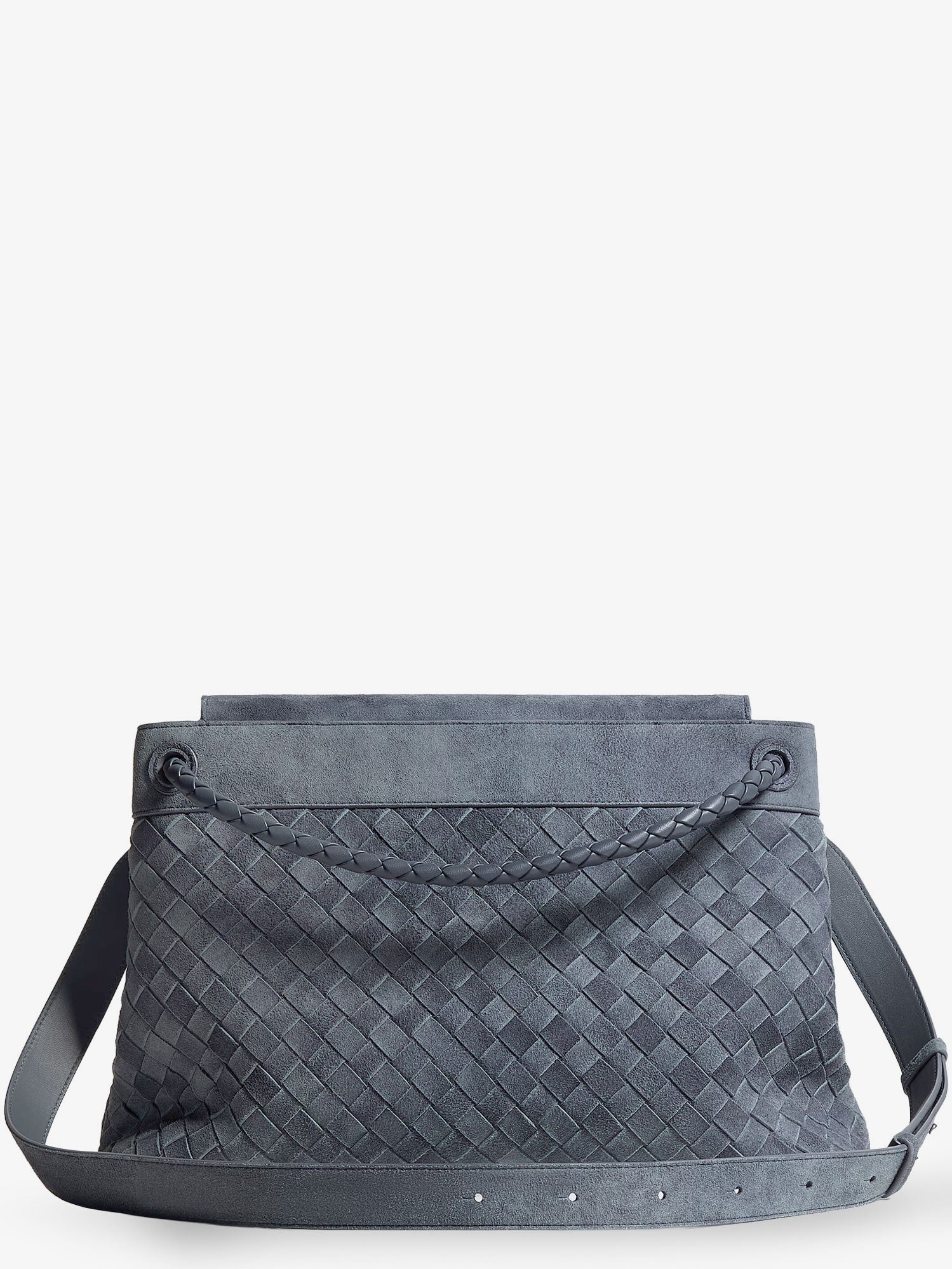Bottega Veneta Men Andiamo Messenger Suede Shoulder Bag With Intrecciato Motif BOTTEGA VENETA