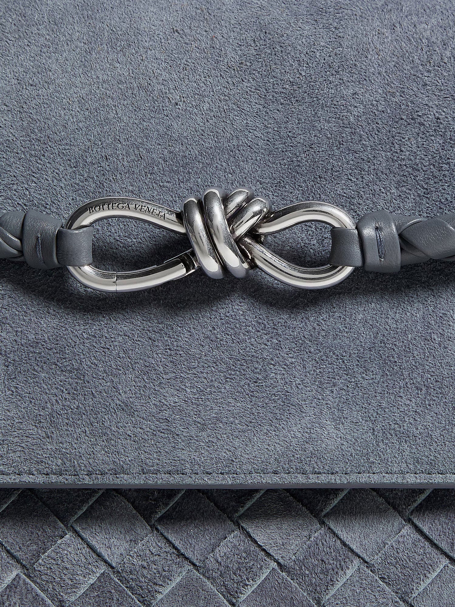 Bottega Veneta Men Andiamo Messenger Suede Shoulder Bag With Intrecciato Motif BOTTEGA VENETA