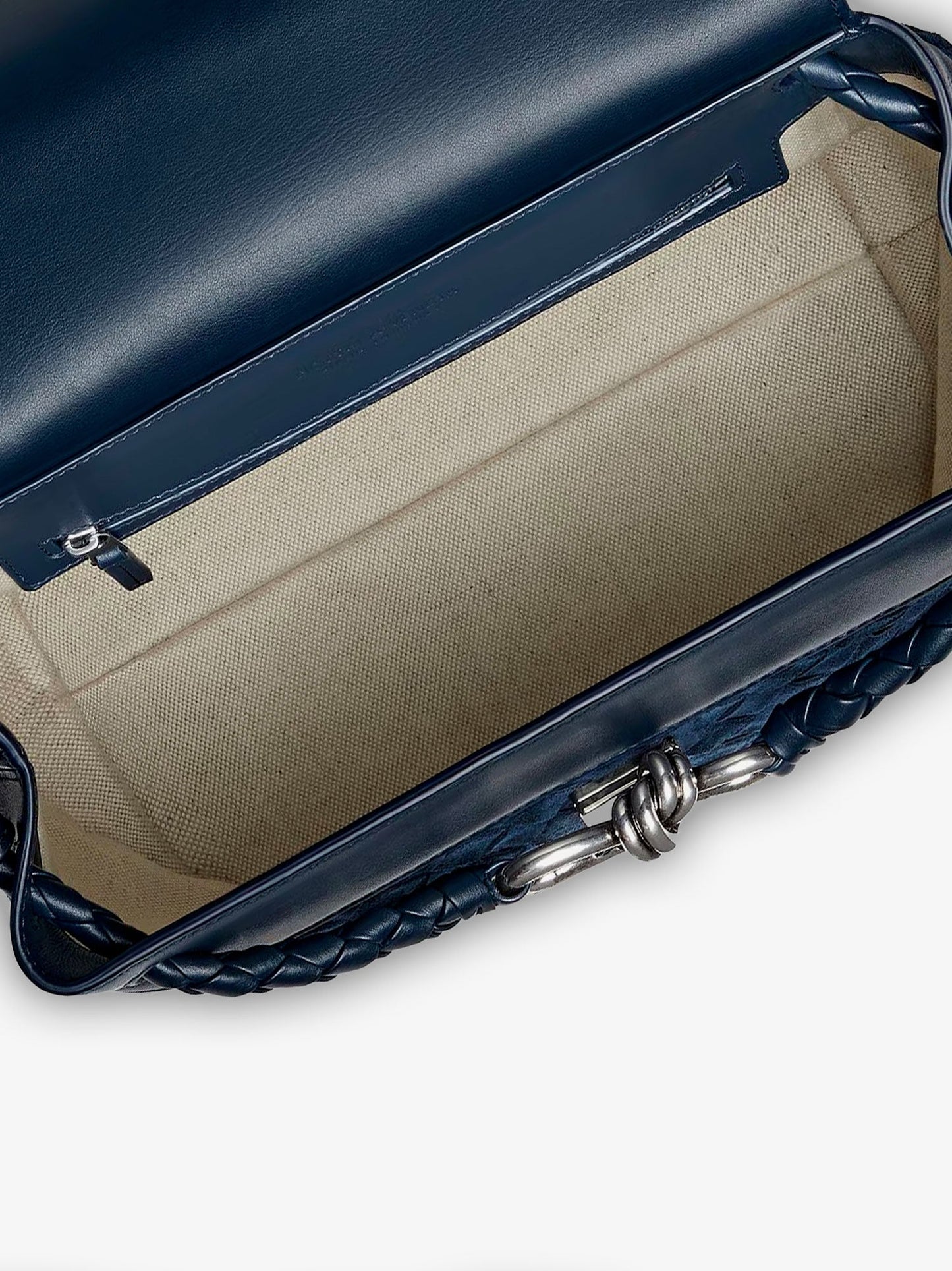 Bottega Veneta Men Andiamo Messenger Suede Crossbody Bag With Intrecciato Motif BOTTEGA VENETA