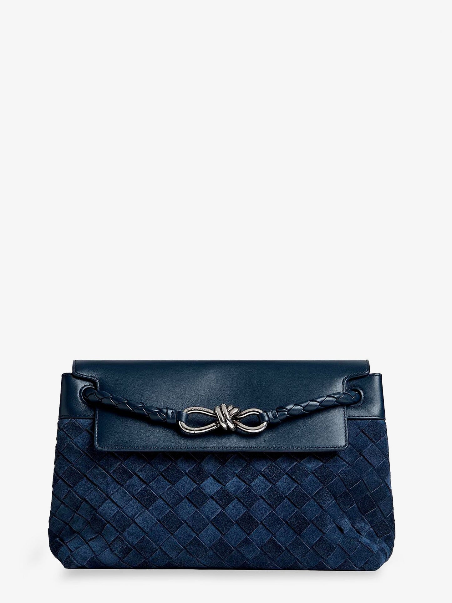Bottega Veneta Men Andiamo Messenger Suede Crossbody Bag With Intrecciato Motif BOTTEGA VENETA