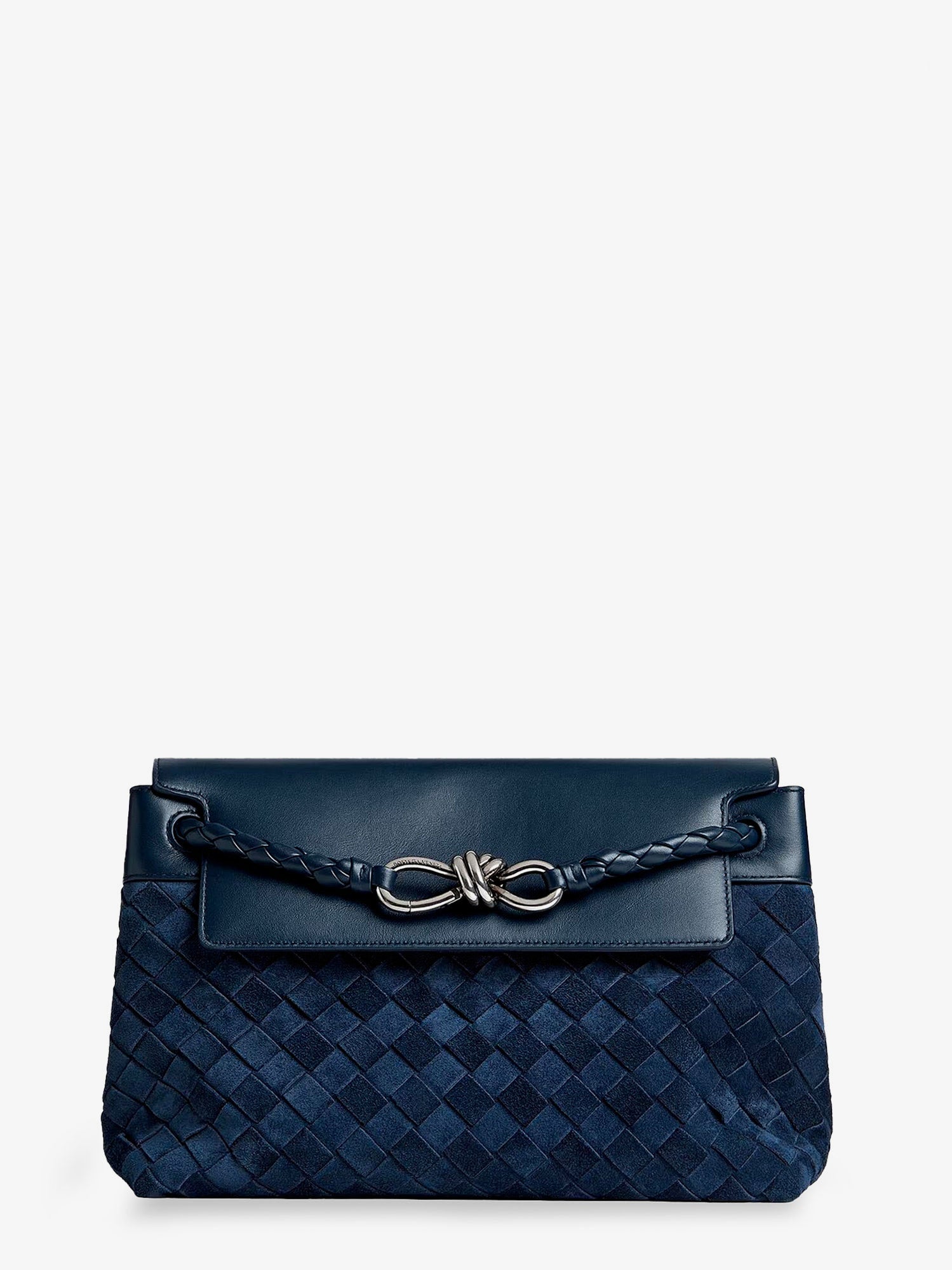 Bottega Veneta Men Andiamo Messenger Suede Crossbody Bag With Intrecciato Motif BOTTEGA VENETA