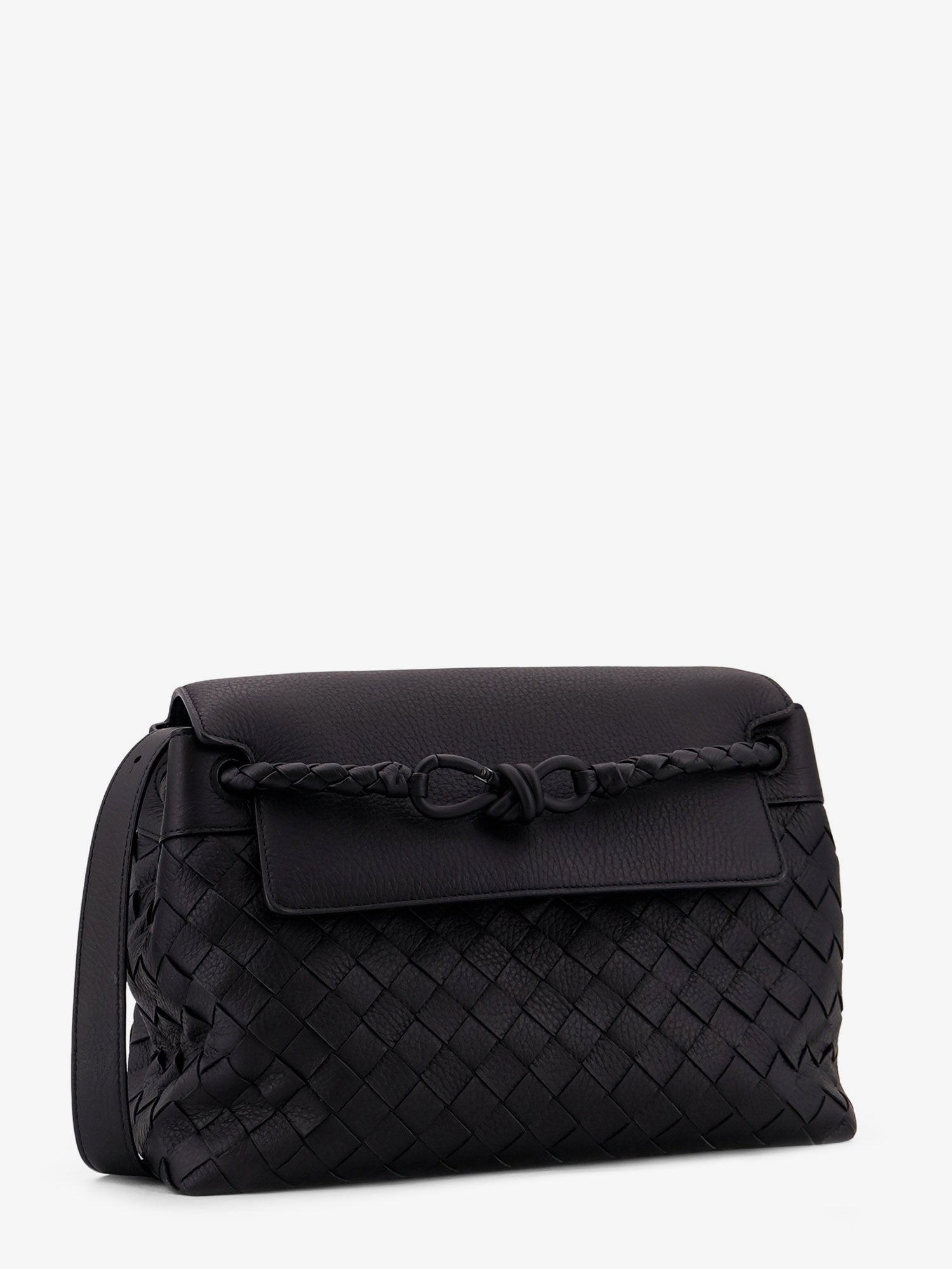 Bottega Veneta Men Andiamo Leather Shoulder Bag With Intrecciato Pattern BOTTEGA VENETA