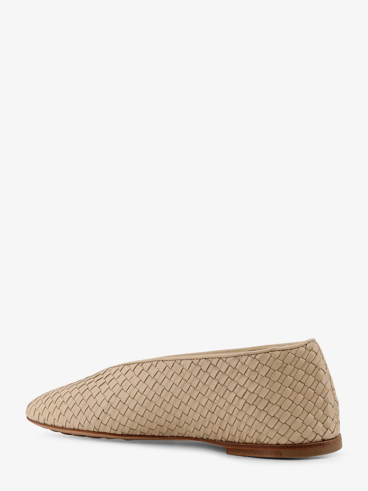 Bottega Veneta Women Rosa Flat Leather Ballerinas With Intrecciato Motif BOTTEGA VENETA
