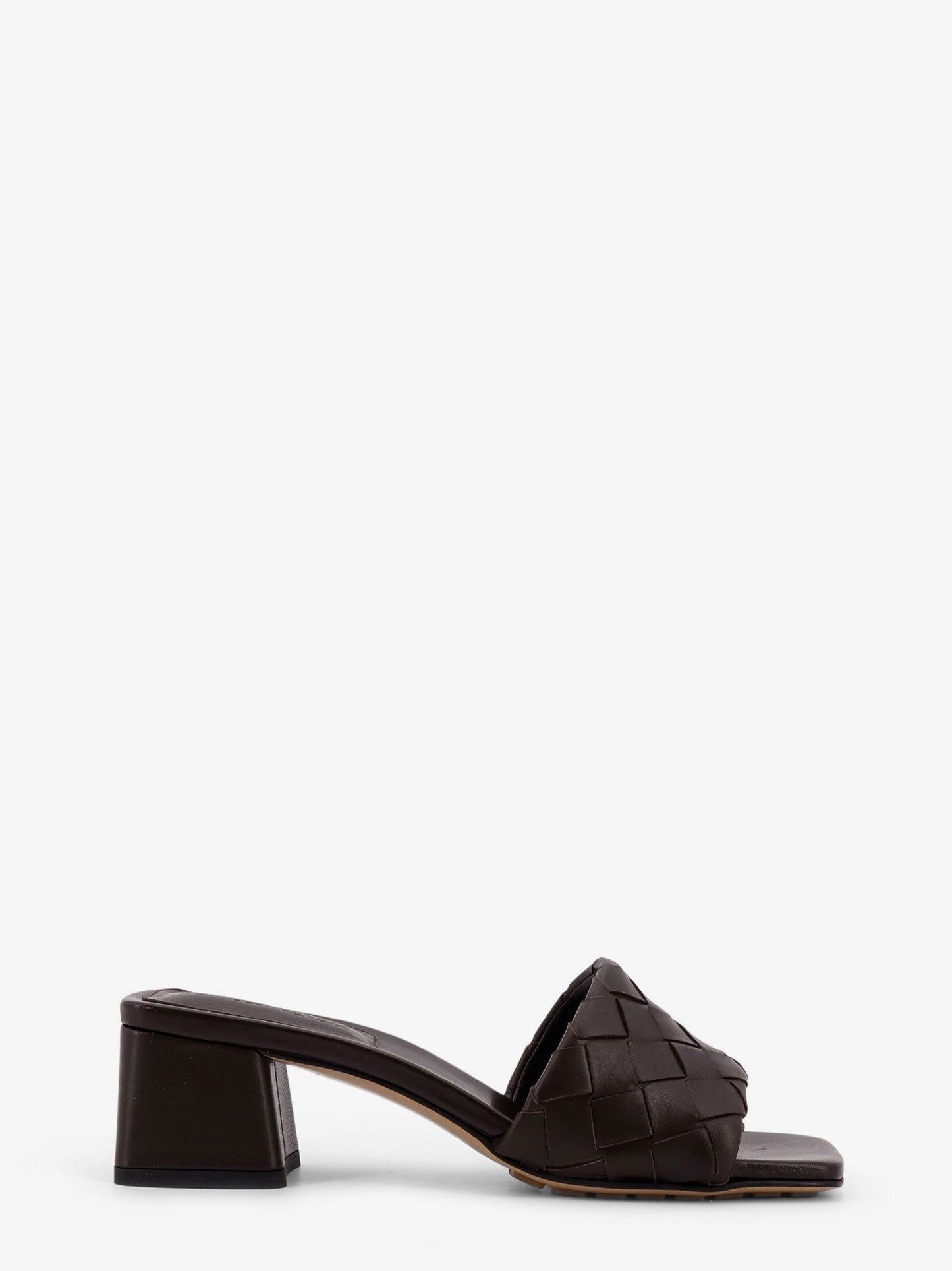 Bottega Veneta Women Leather Heel Sandals With Intrecciato Motif BOTTEGA VENETA