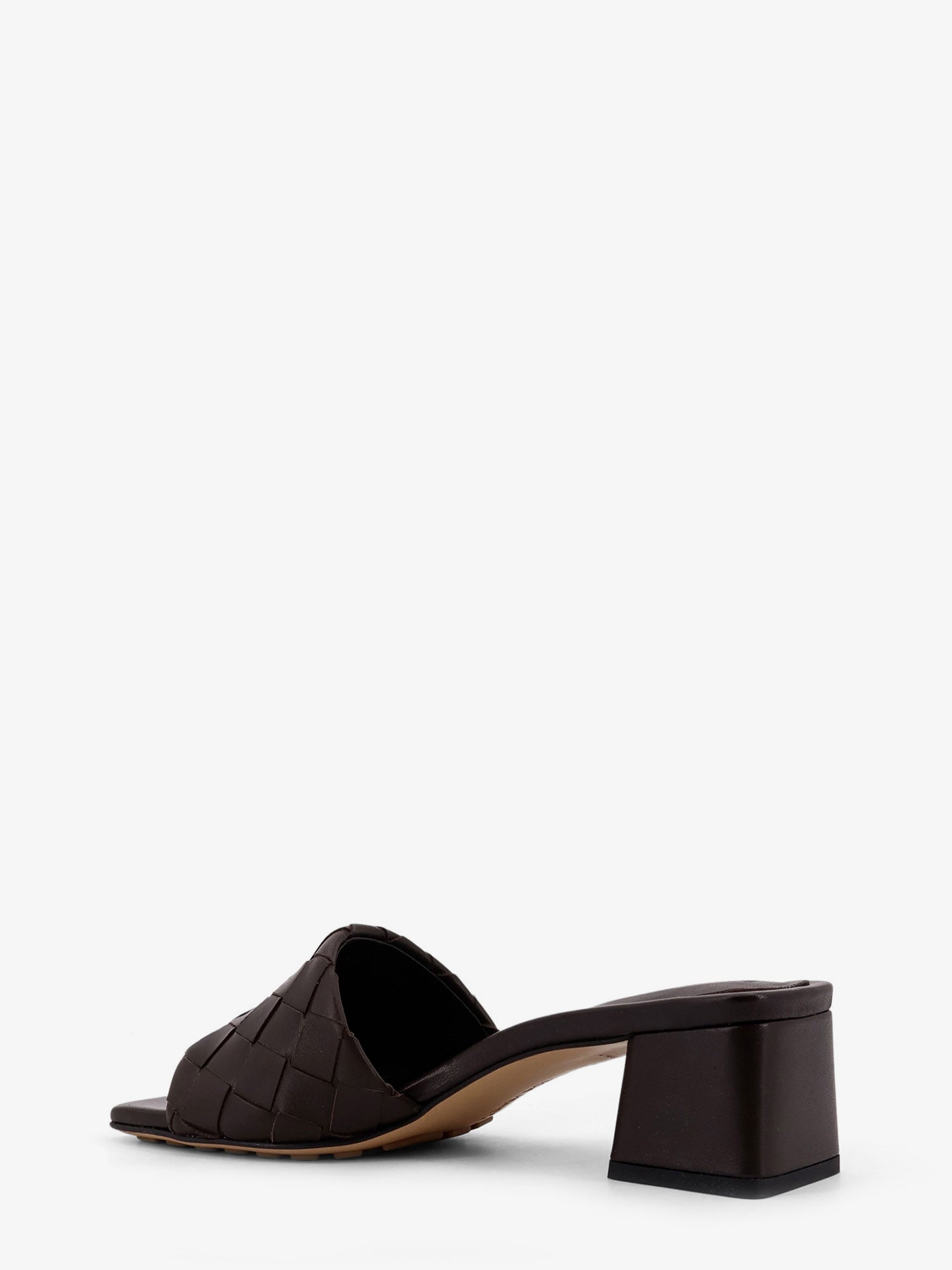 Bottega Veneta Women Leather Heel Sandals With Intrecciato Motif BOTTEGA VENETA