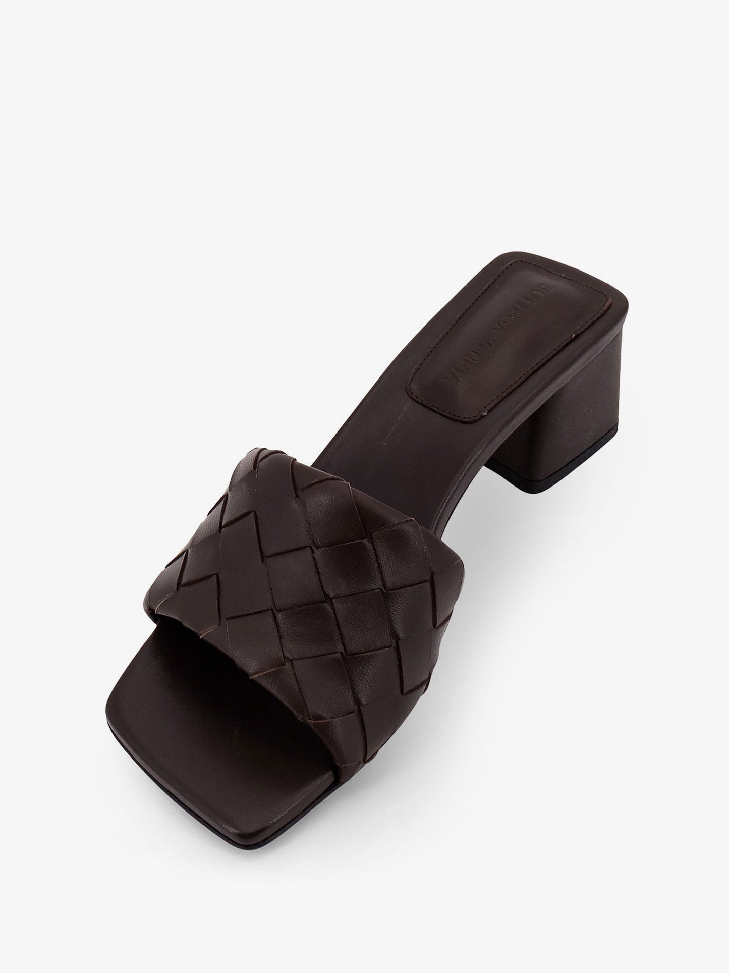 Bottega Veneta Women Leather Heel Sandals With Intrecciato Motif BOTTEGA VENETA