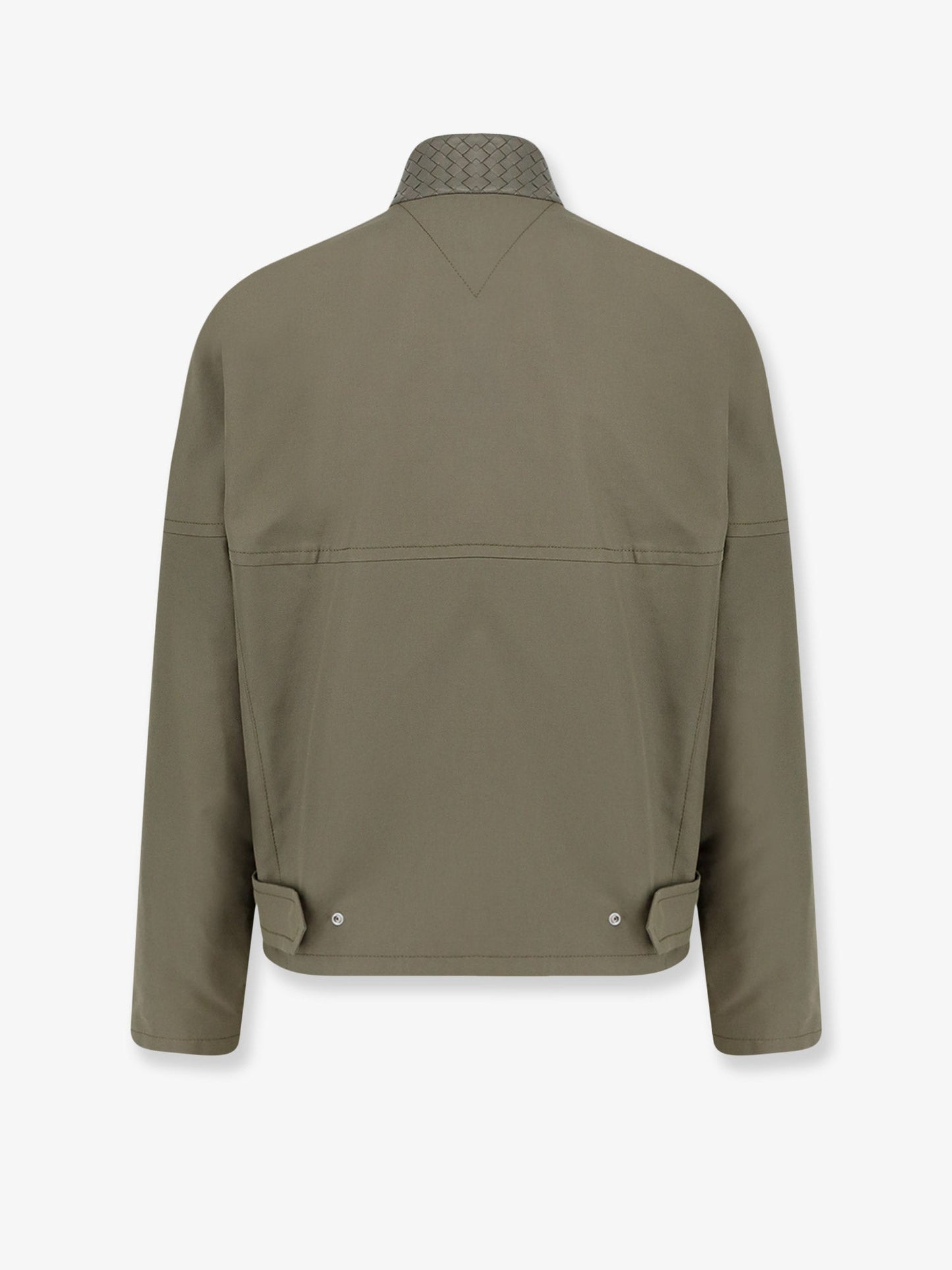 Bottega Veneta Men Cotton Jacket With Intrecciato Leather Detail BOTTEGA VENETA