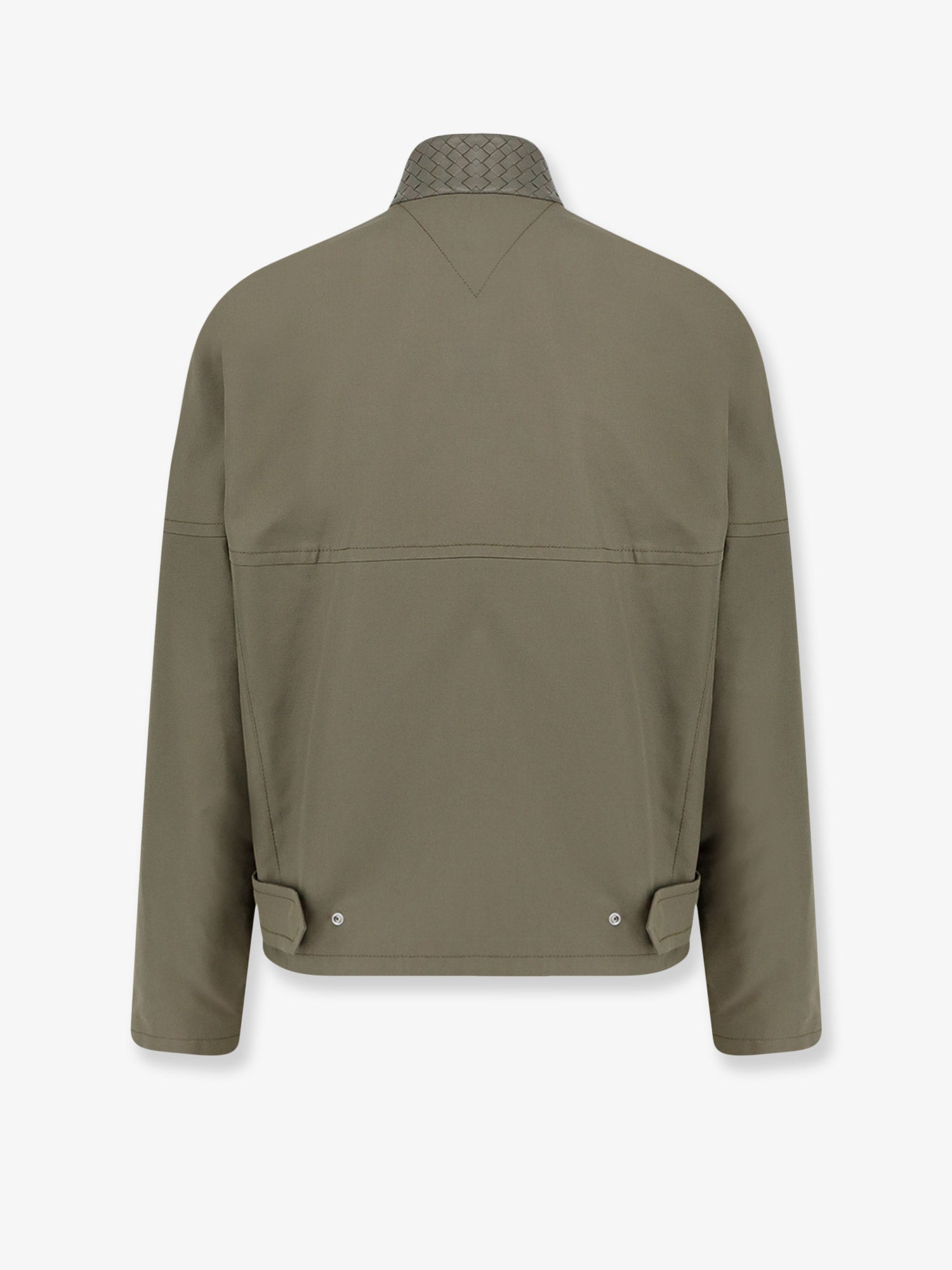 Bottega Veneta Men Cotton Jacket With Intrecciato Leather Detail BOTTEGA VENETA
