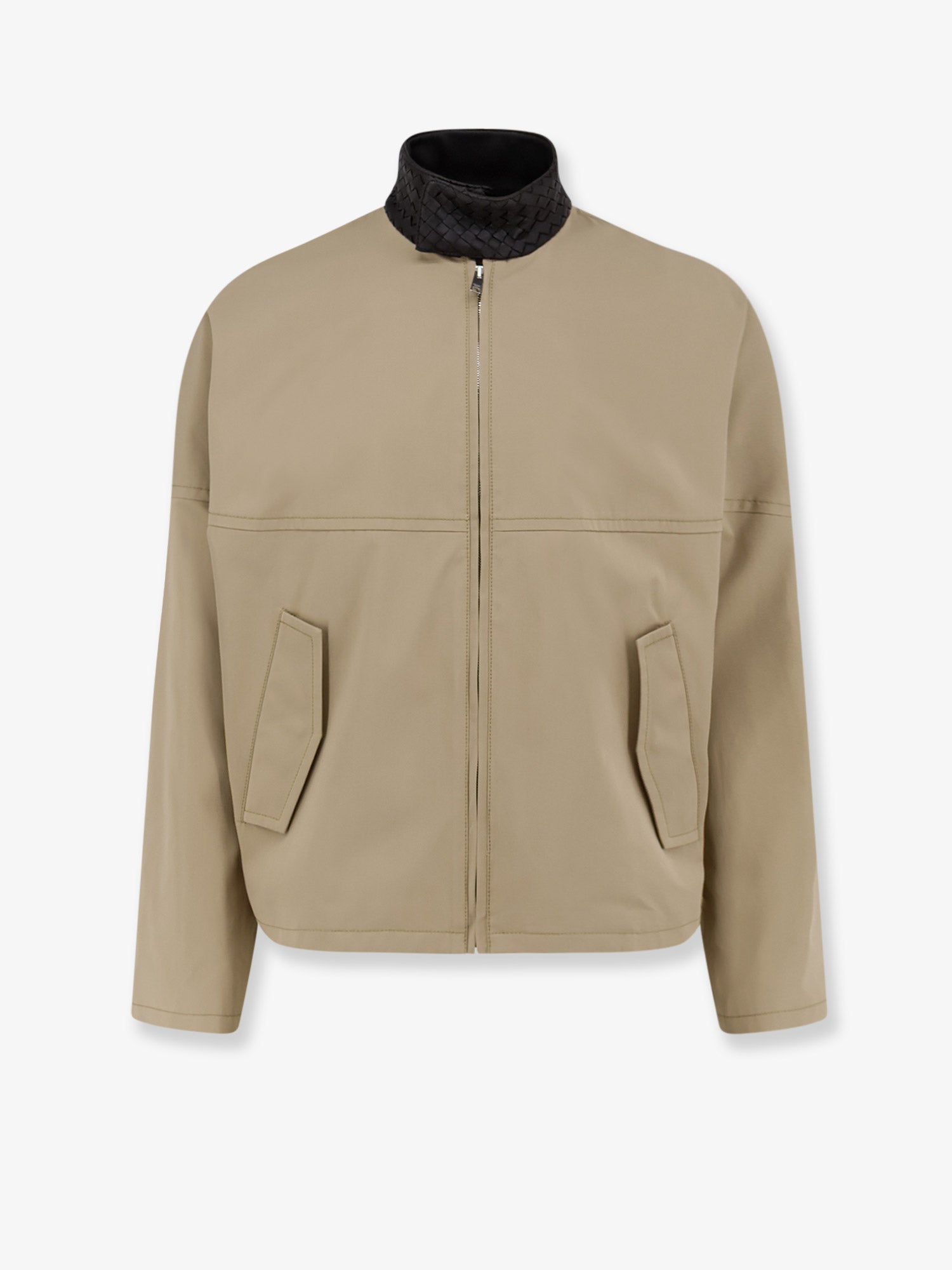 Bottega Veneta Men Cotton Jacket With Intrecciato Detail BOTTEGA VENETA