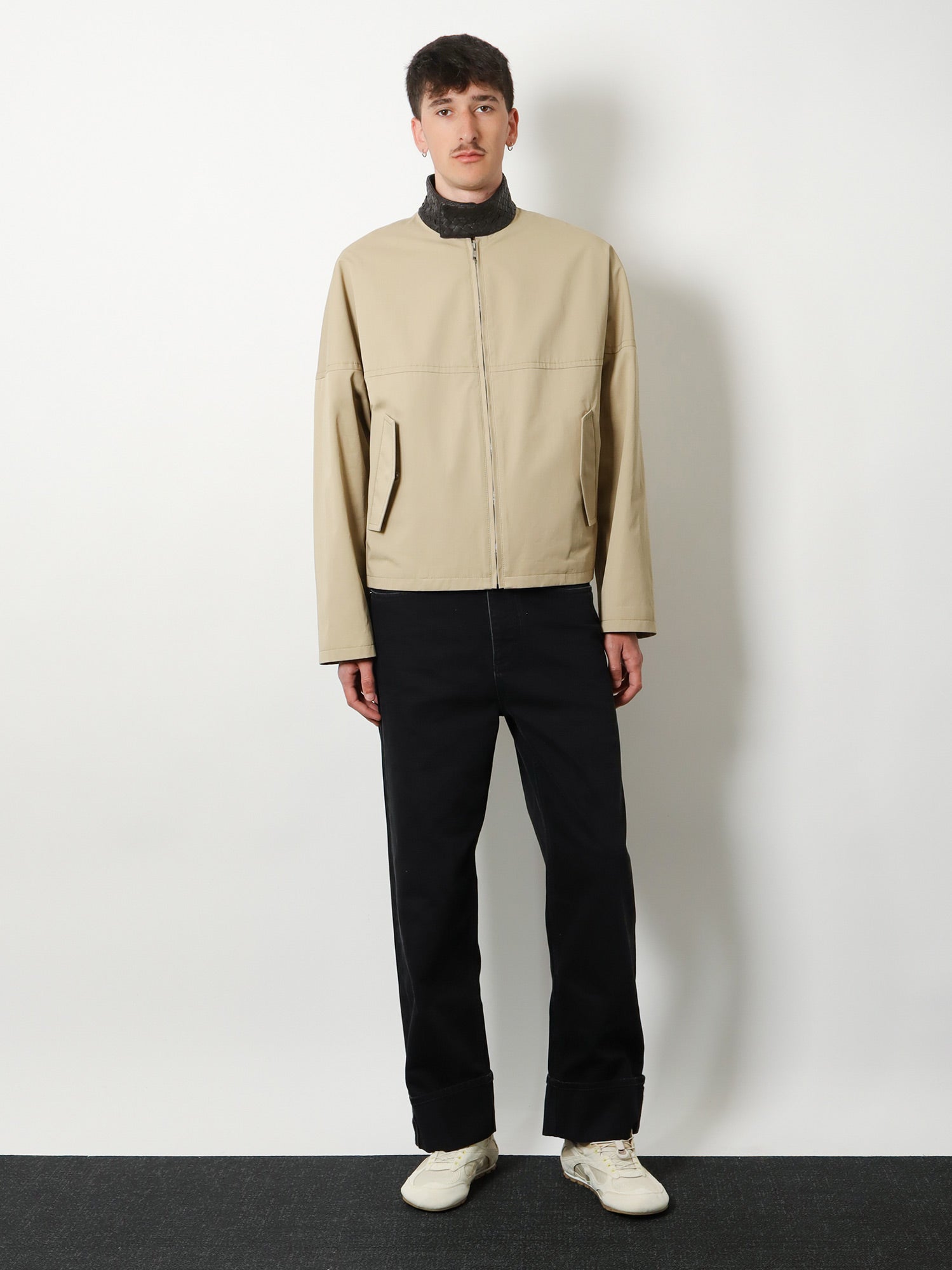Bottega Veneta Men Cotton Jacket With Intrecciato Detail BOTTEGA VENETA