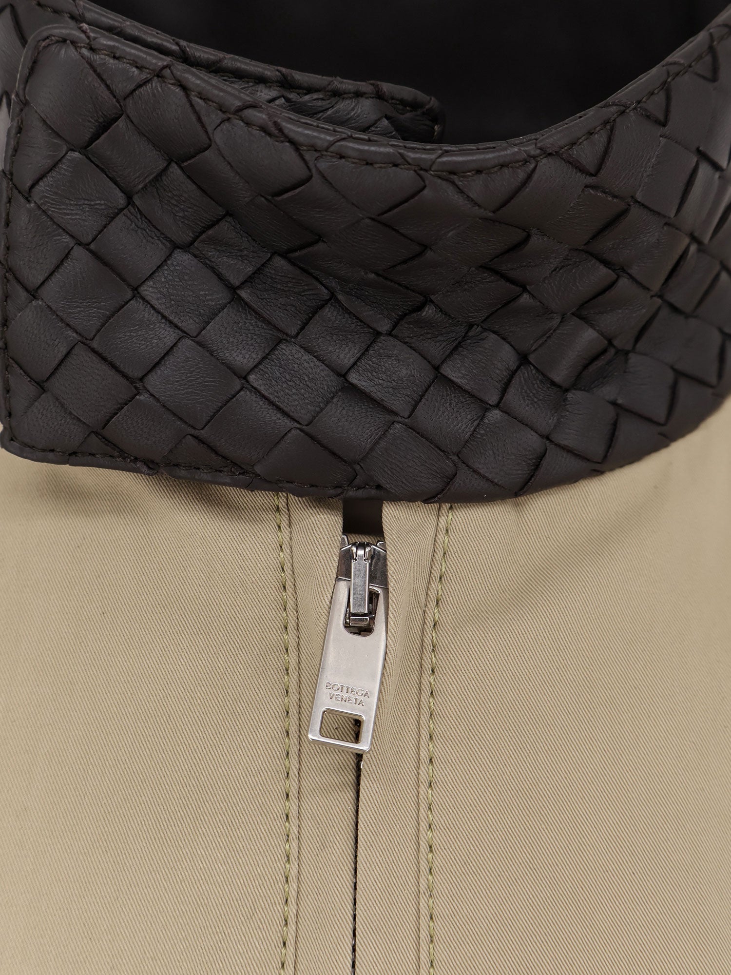 Bottega Veneta Men Cotton Jacket With Intrecciato Detail BOTTEGA VENETA