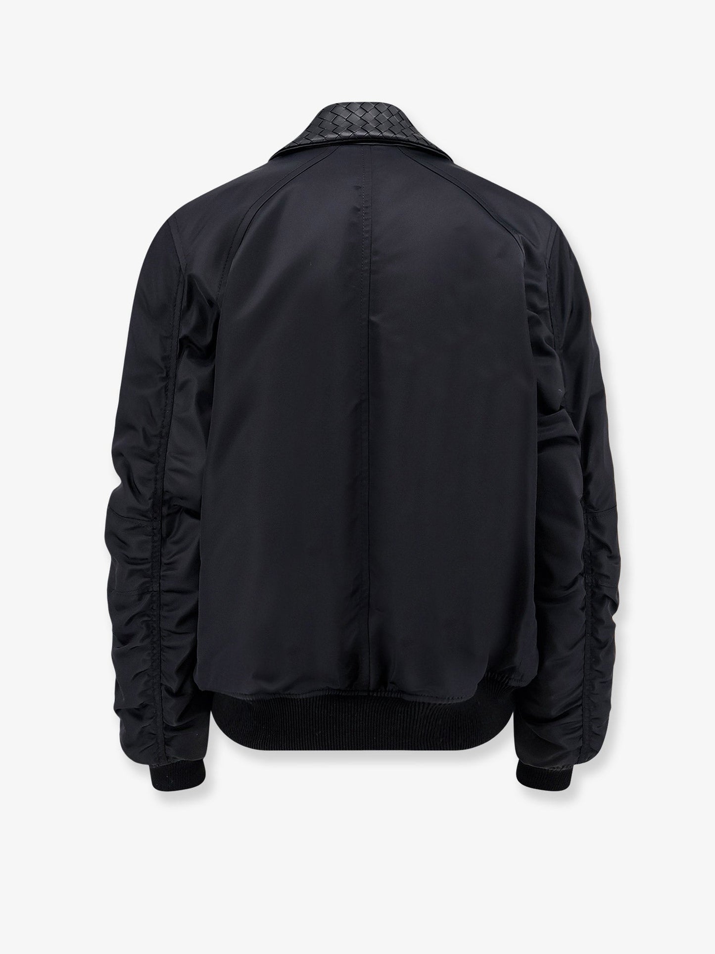 Bottega Veneta Women Nylon Jacket With Intrecciato Leather Collar BOTTEGA VENETA