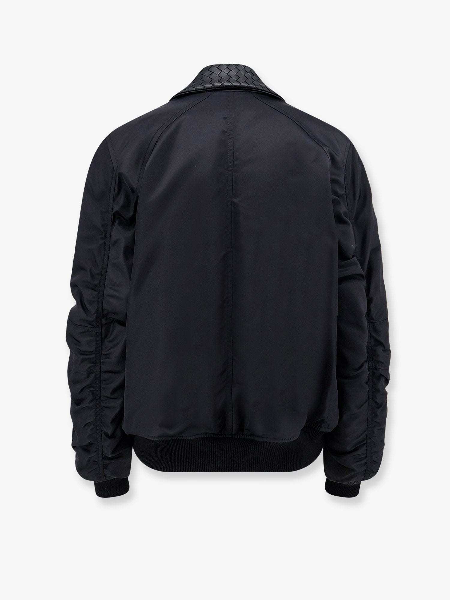 Bottega Veneta Women Nylon Jacket With Intrecciato Leather Collar BOTTEGA VENETA