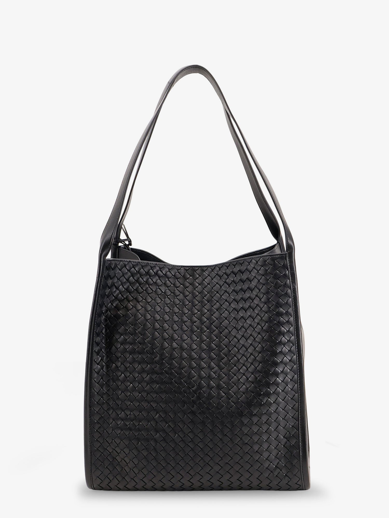 Bottega Veneta Men Corriere Leather Shoulder Bag With Intrecciato Pattern BOTTEGA VENETA