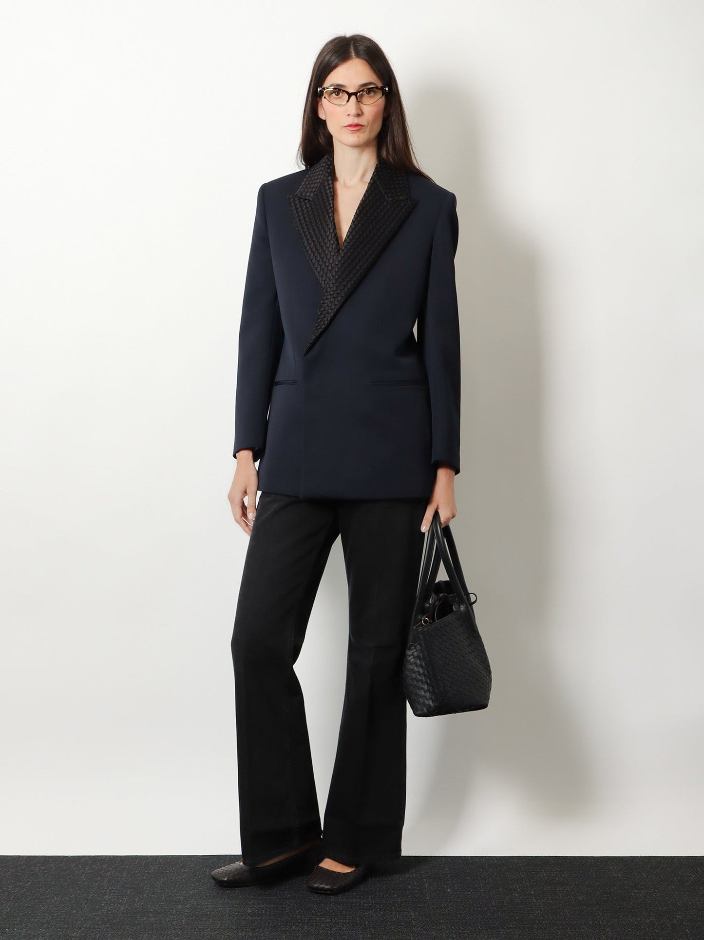 Bottega Veneta Women Wool Blazer With Intrecciato Detail BOTTEGA VENETA