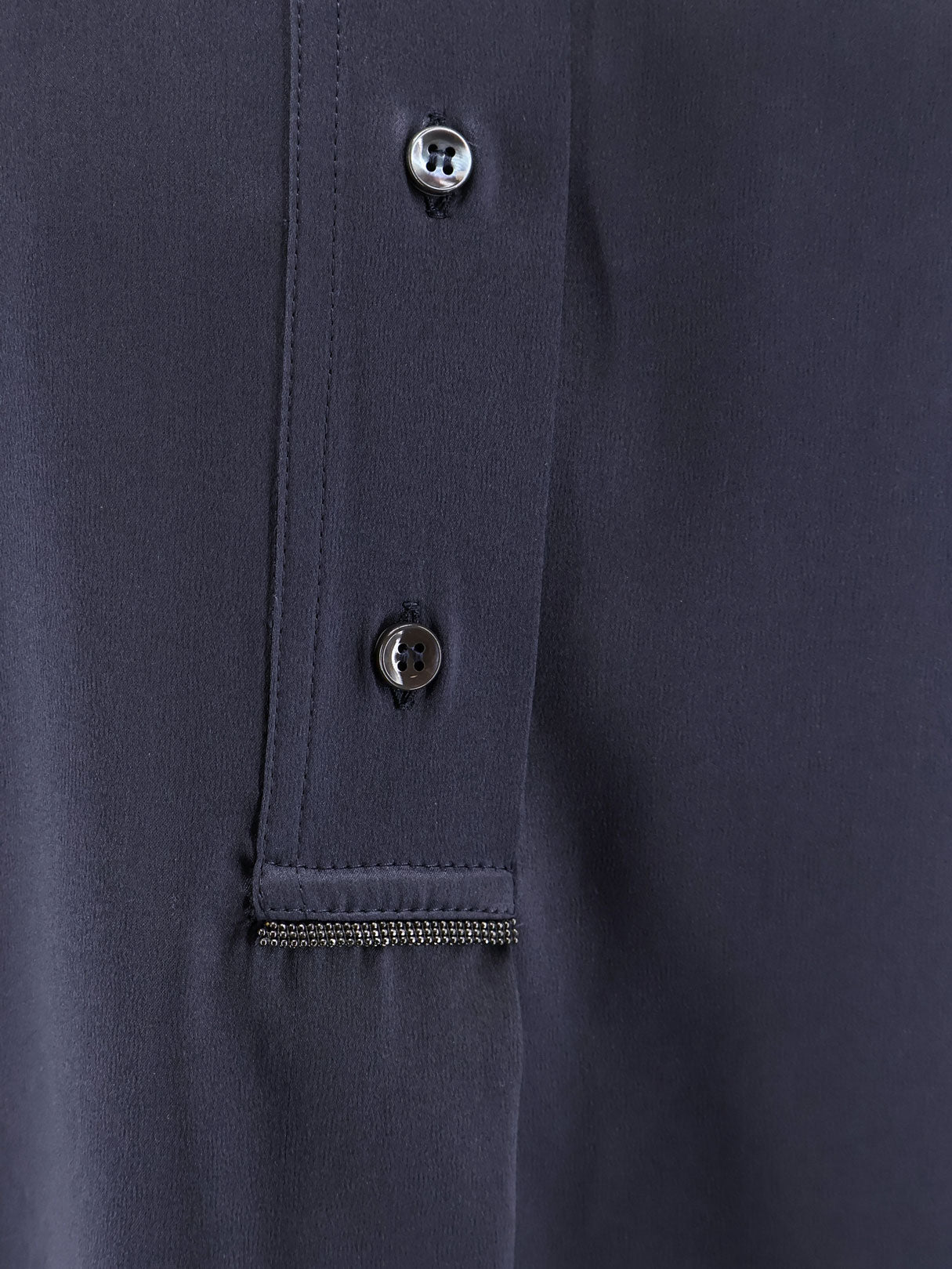 Brunello Cucinelli Women Silk Shirt With Monili Detail BRUNELLO CUCINELLI