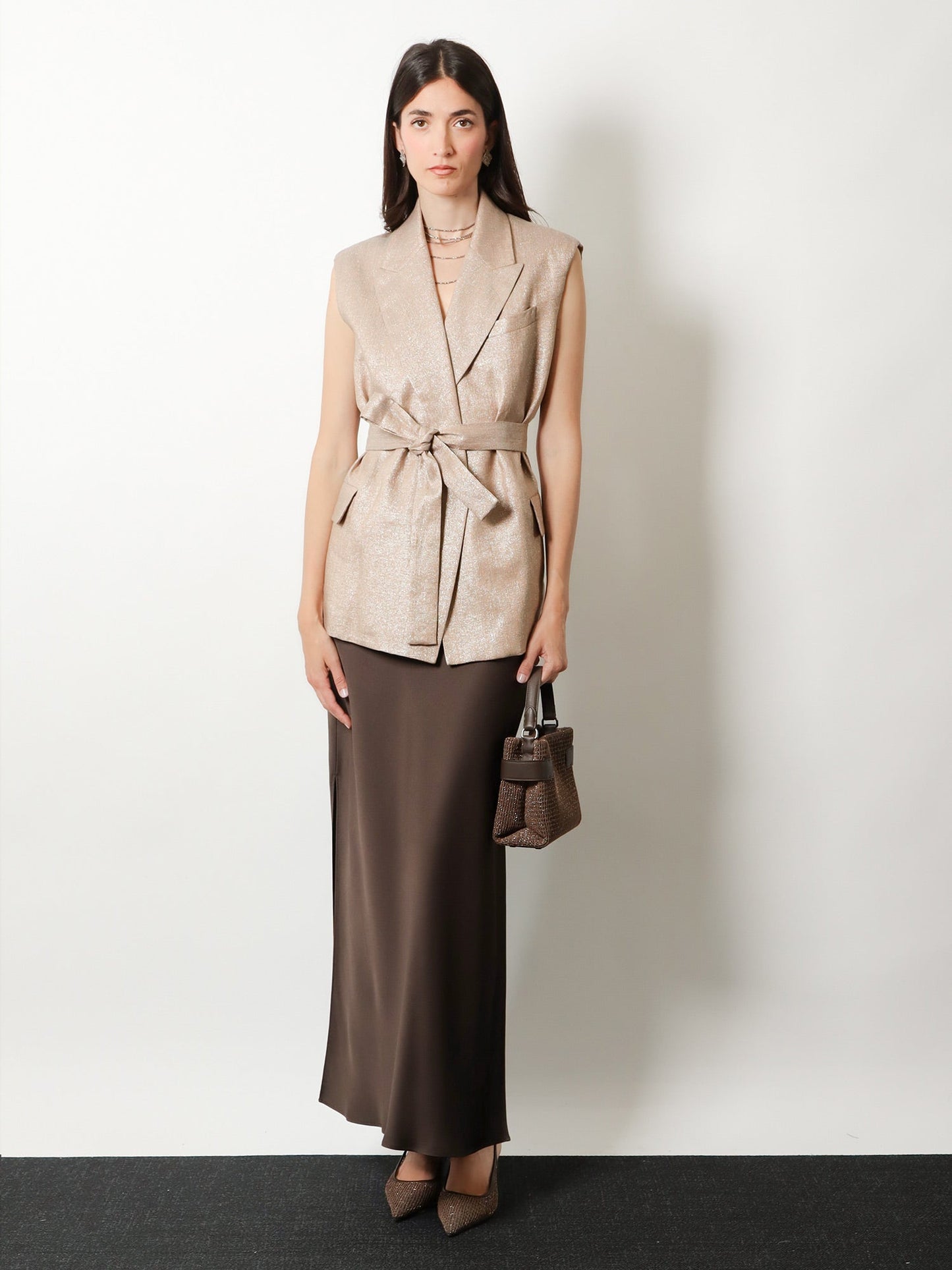 Brunello Cucinelli Women Satin Long Skirt