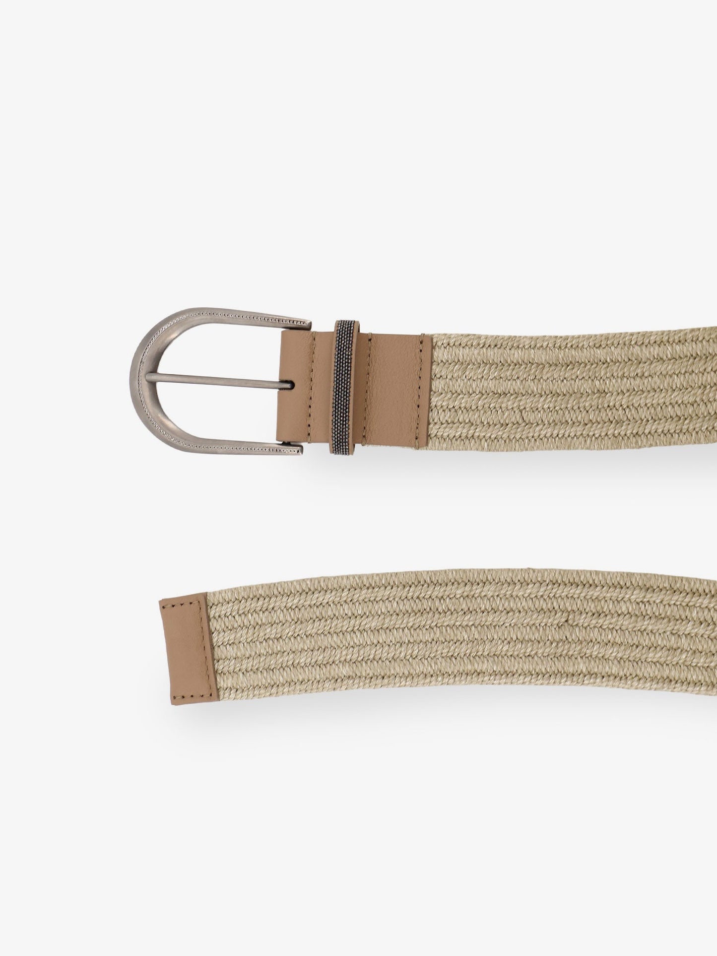 Brunello Cucinelli Women Linen Belt With Shiny Loop Detail BRUNELLO CUCINELLI