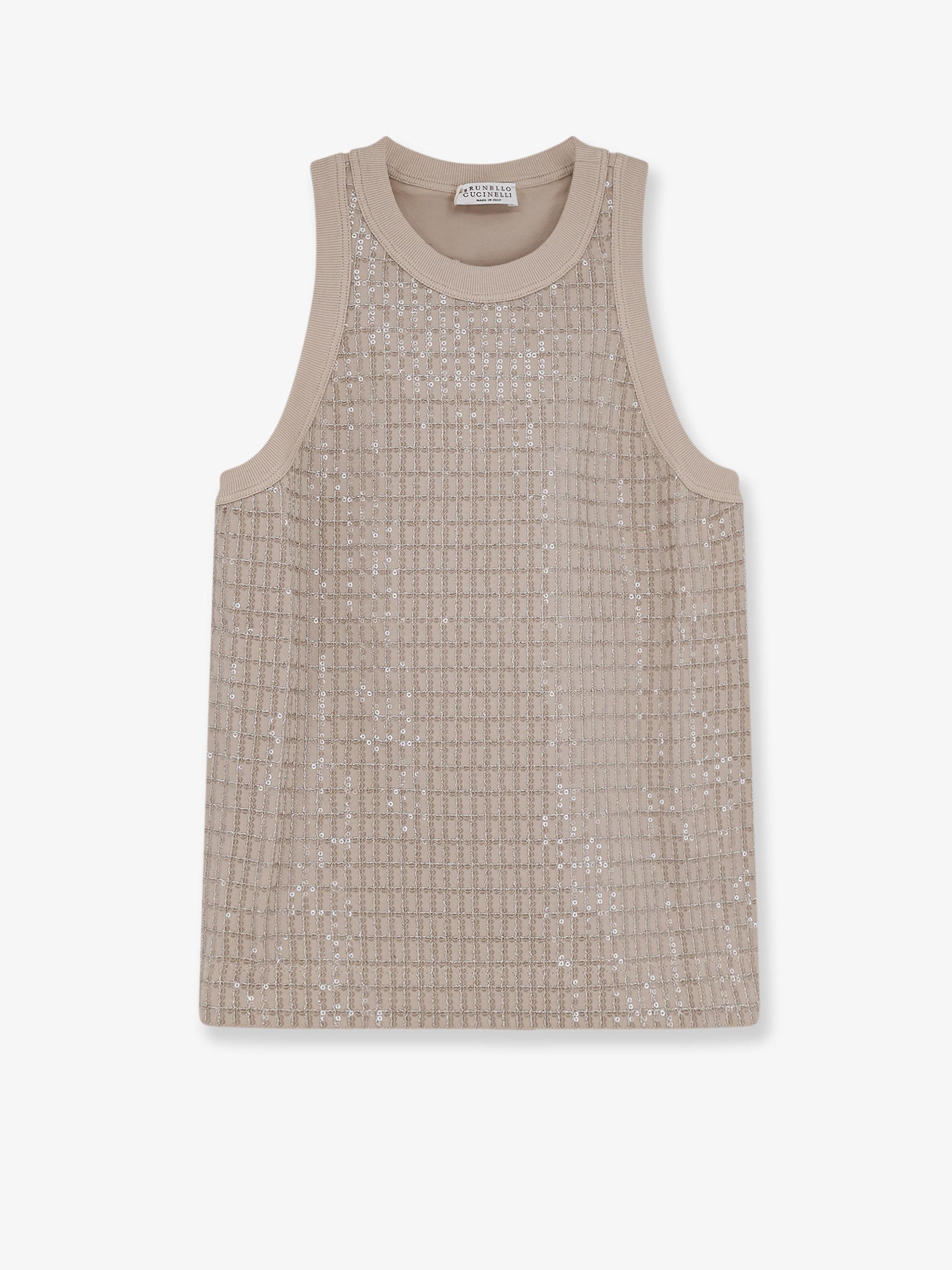 Brunello Cucinelli Women Dazzling Pattern Jersey Tank Top BRUNELLO CUCINELLI