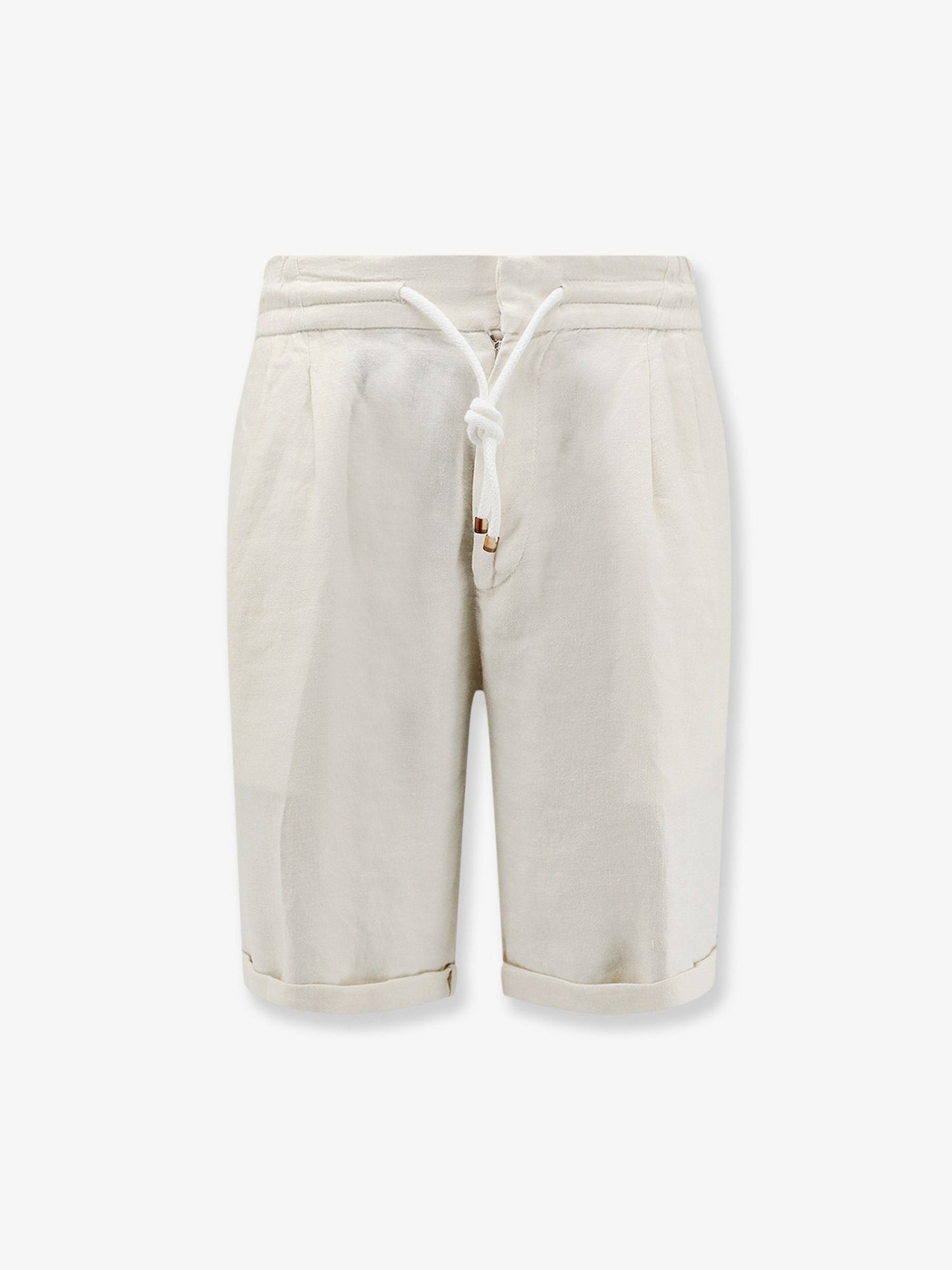 Brunello Cucinelli Men Linen Bermuda Shorts With Drawstring BRUNELLO CUCINELLI