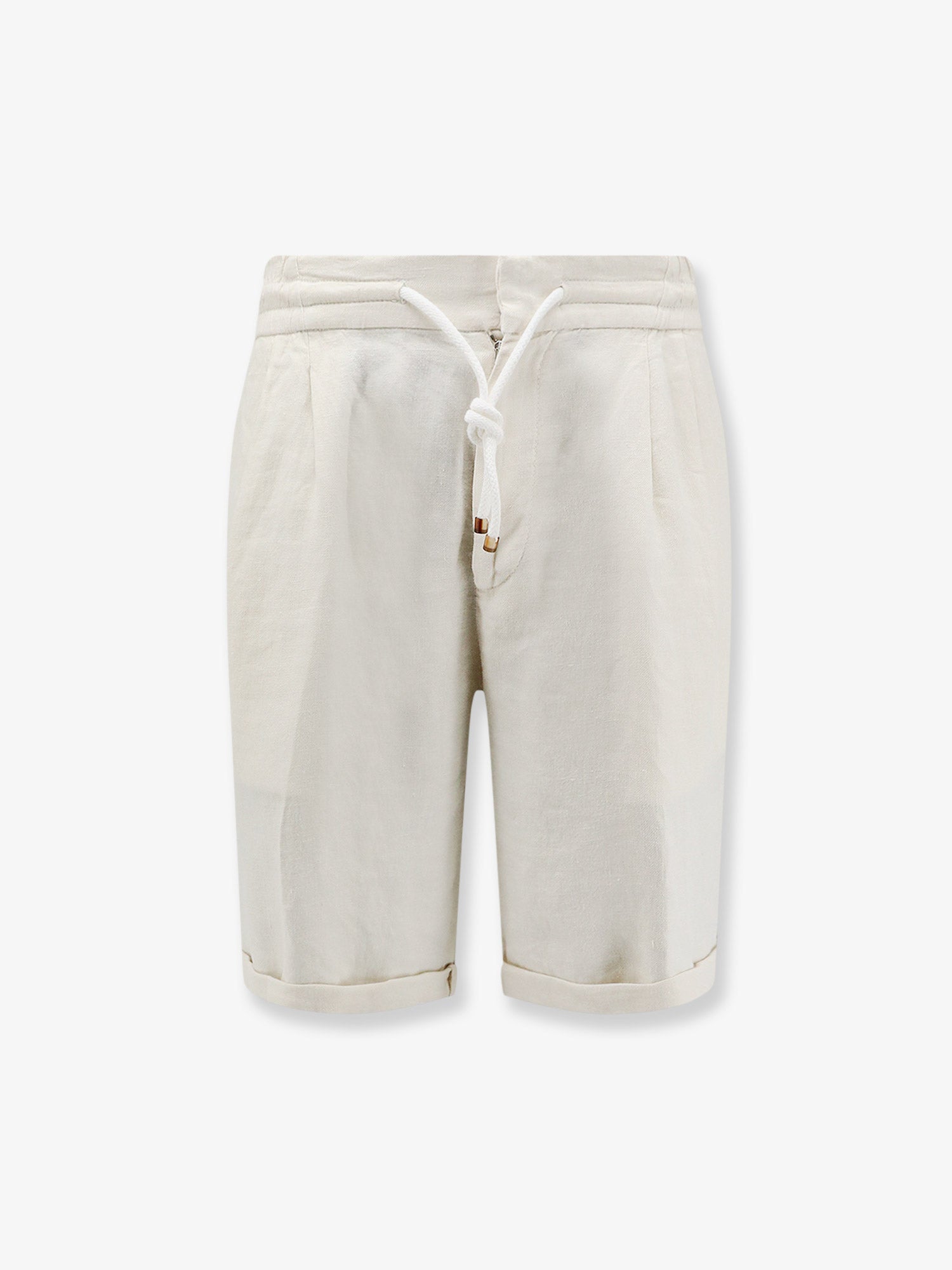 Brunello Cucinelli Men Linen Bermuda Shorts With Drawstring BRUNELLO CUCINELLI