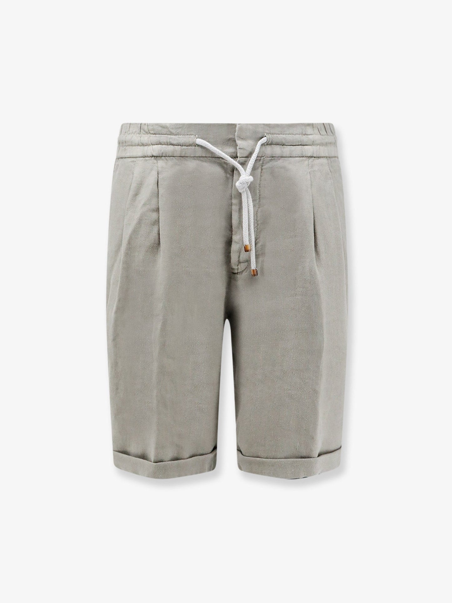 Brunello Cucinelli Men Linen Bermuda Shorts With Drawstring BRUNELLO CUCINELLI