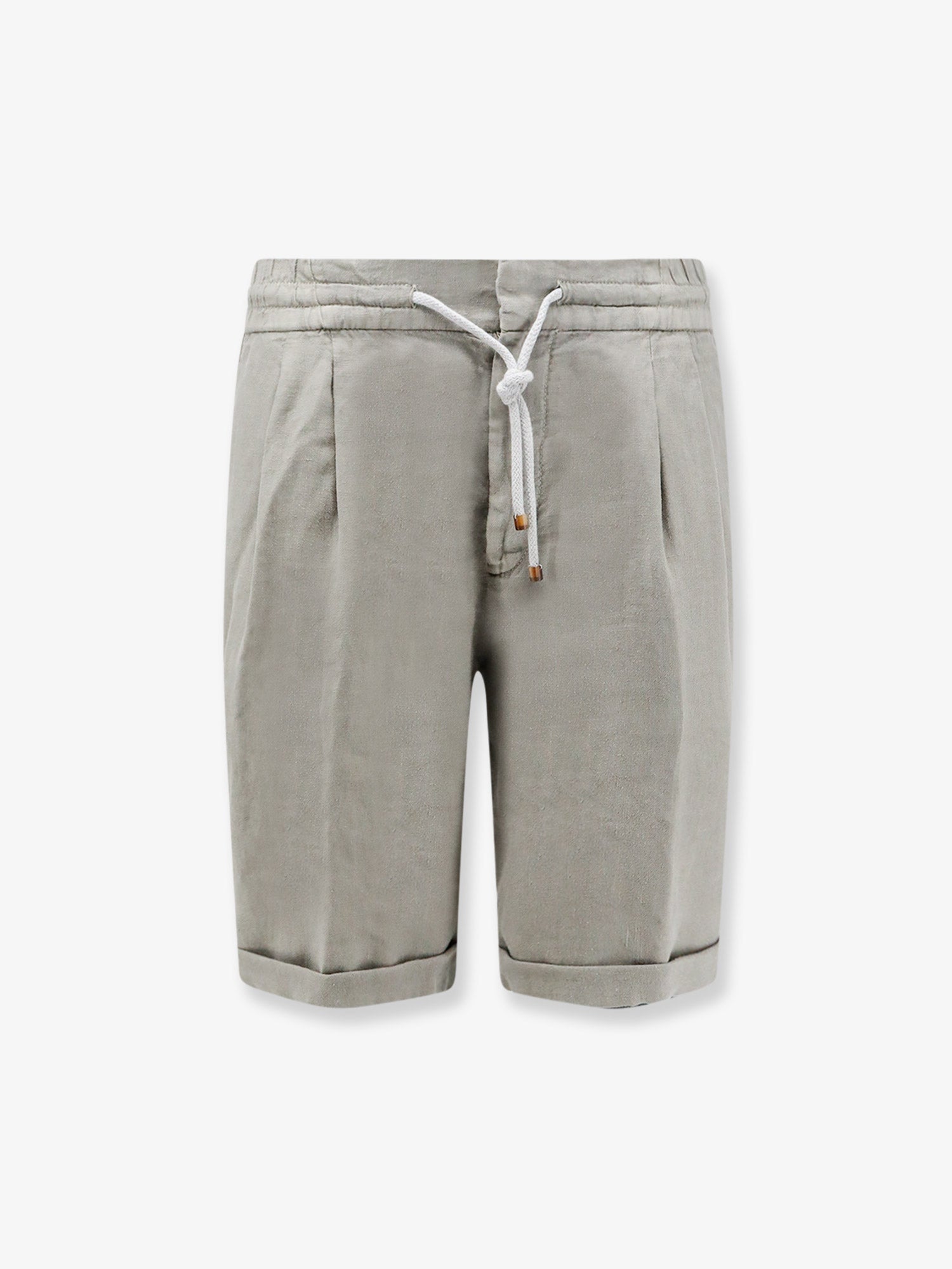 Brunello Cucinelli Men Linen Bermuda Shorts With Drawstring BRUNELLO CUCINELLI