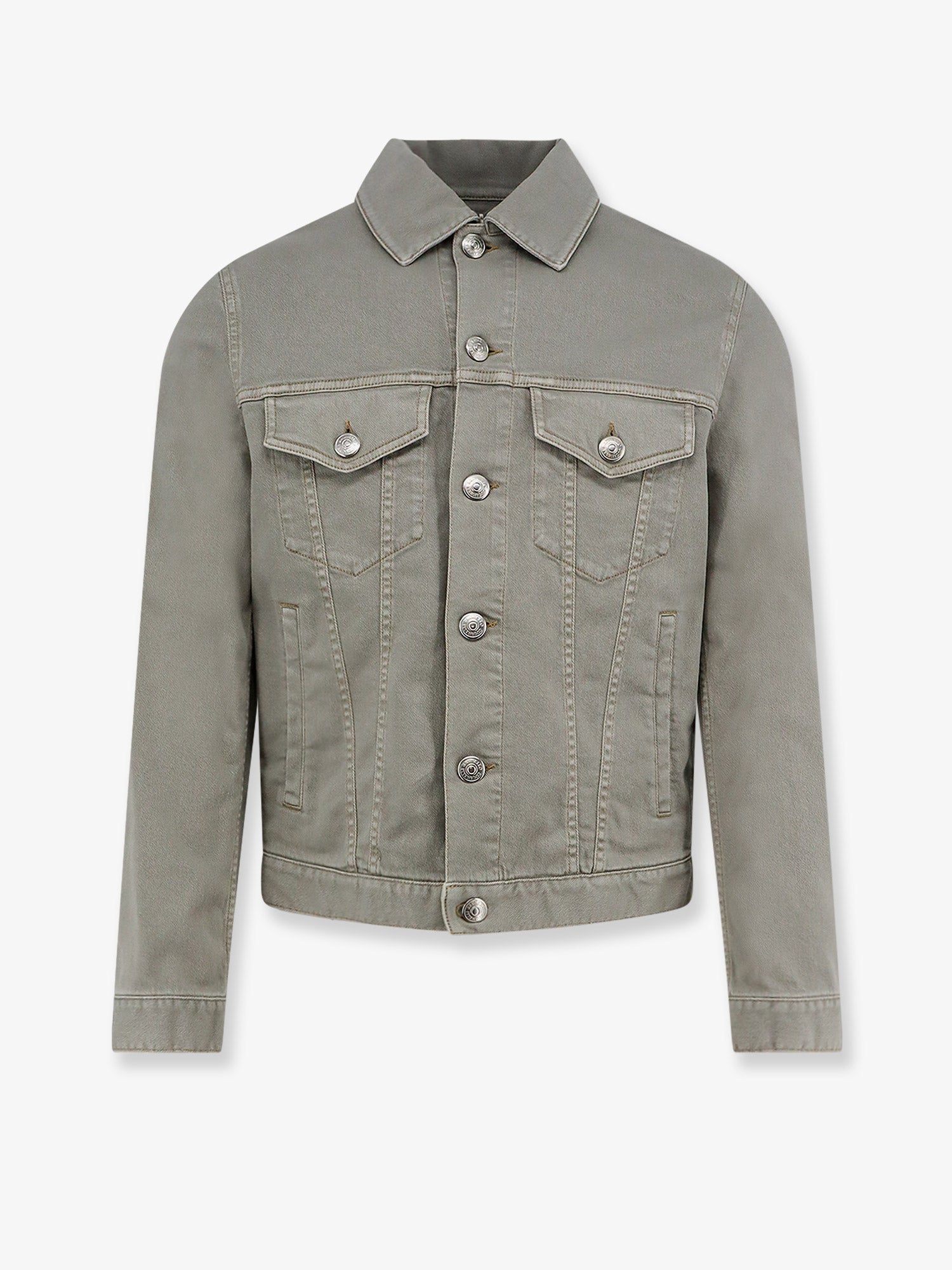 Brunello Cucinelli Men Grey Denim Jacket BRUNELLO CUCINELLI