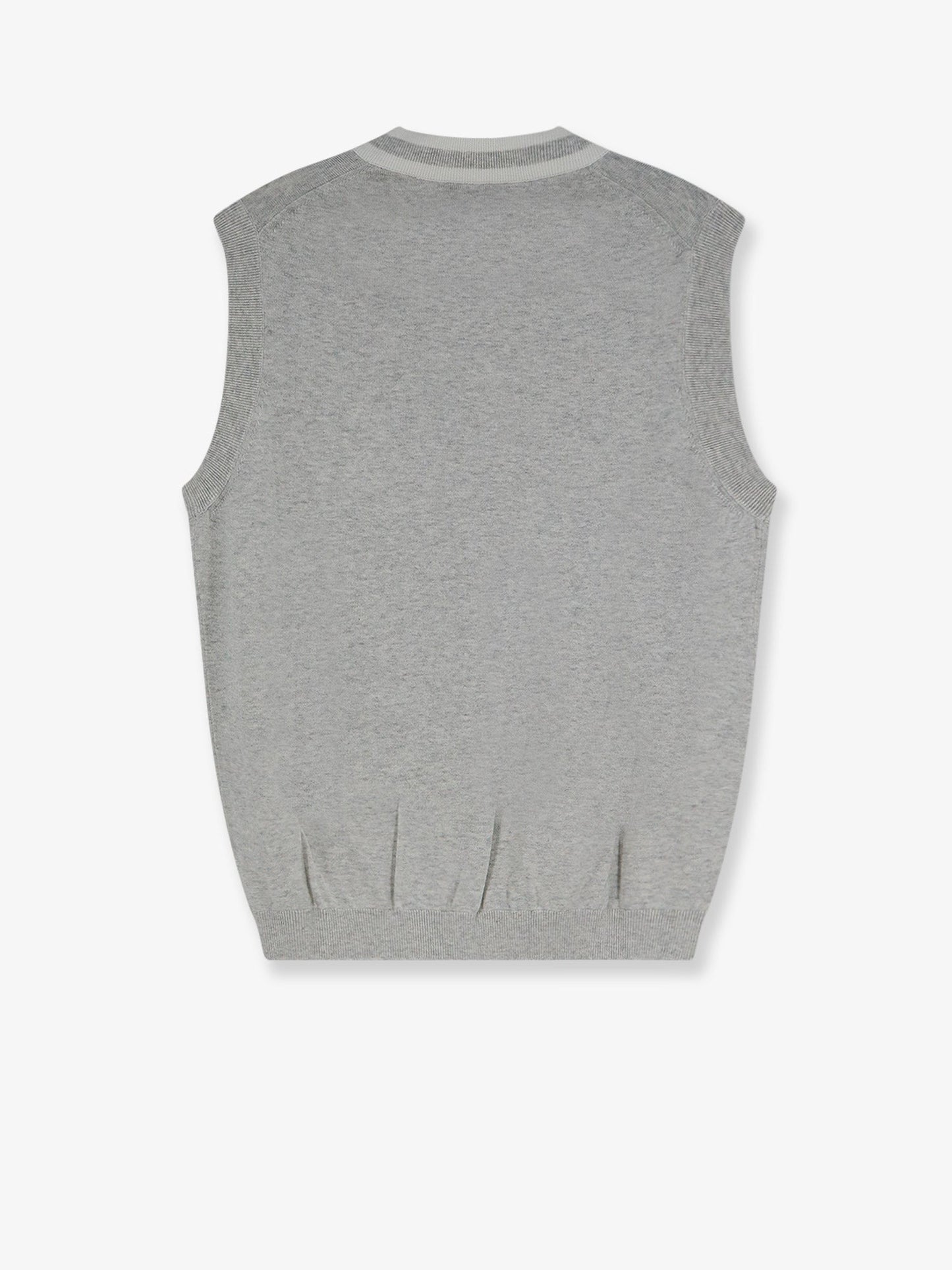 Brunello Cucinelli Men Cotton Vest With Front Logo Patch BRUNELLO CUCINELLI