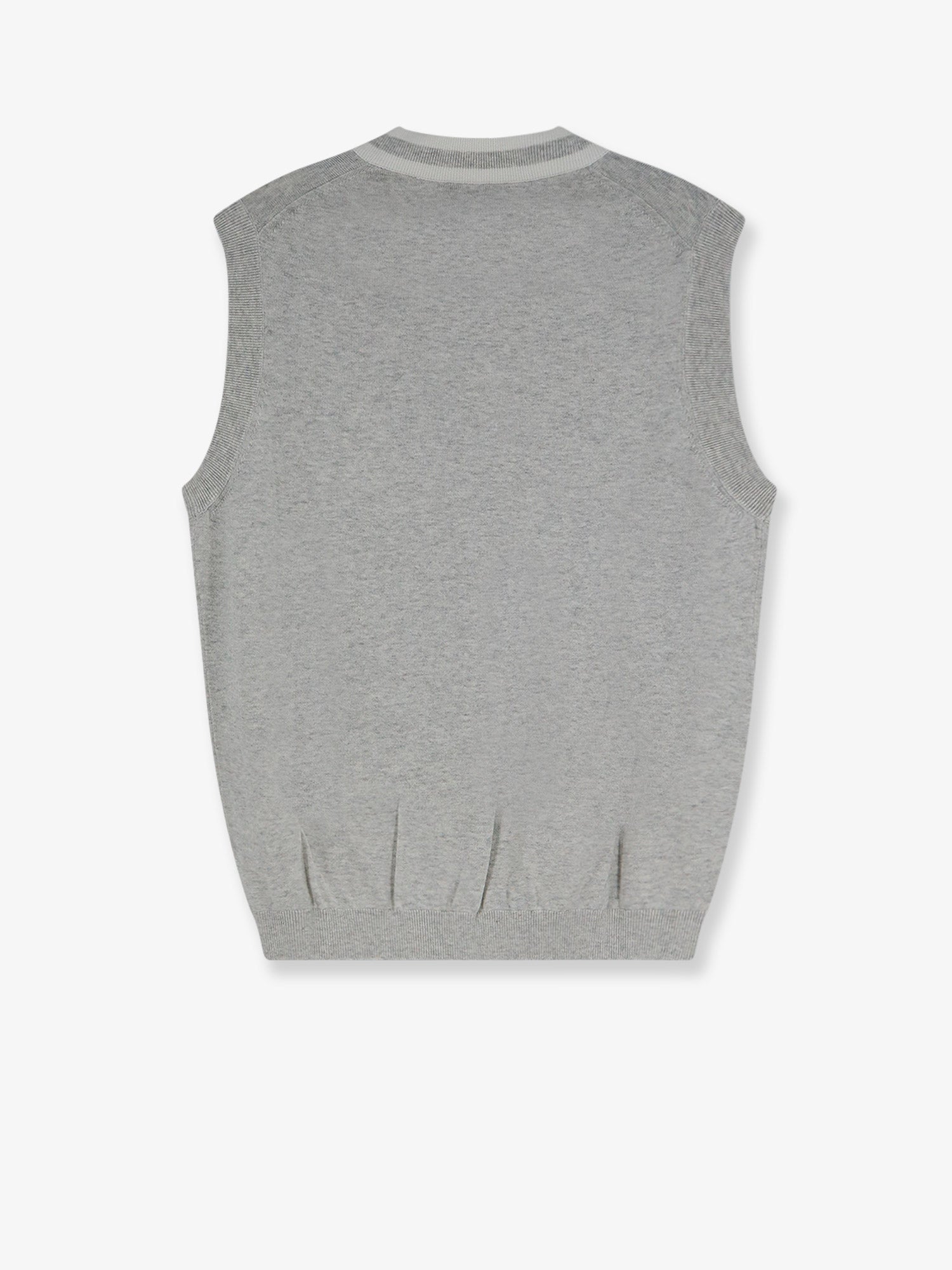Brunello Cucinelli Men Cotton Vest With Front Logo Patch BRUNELLO CUCINELLI