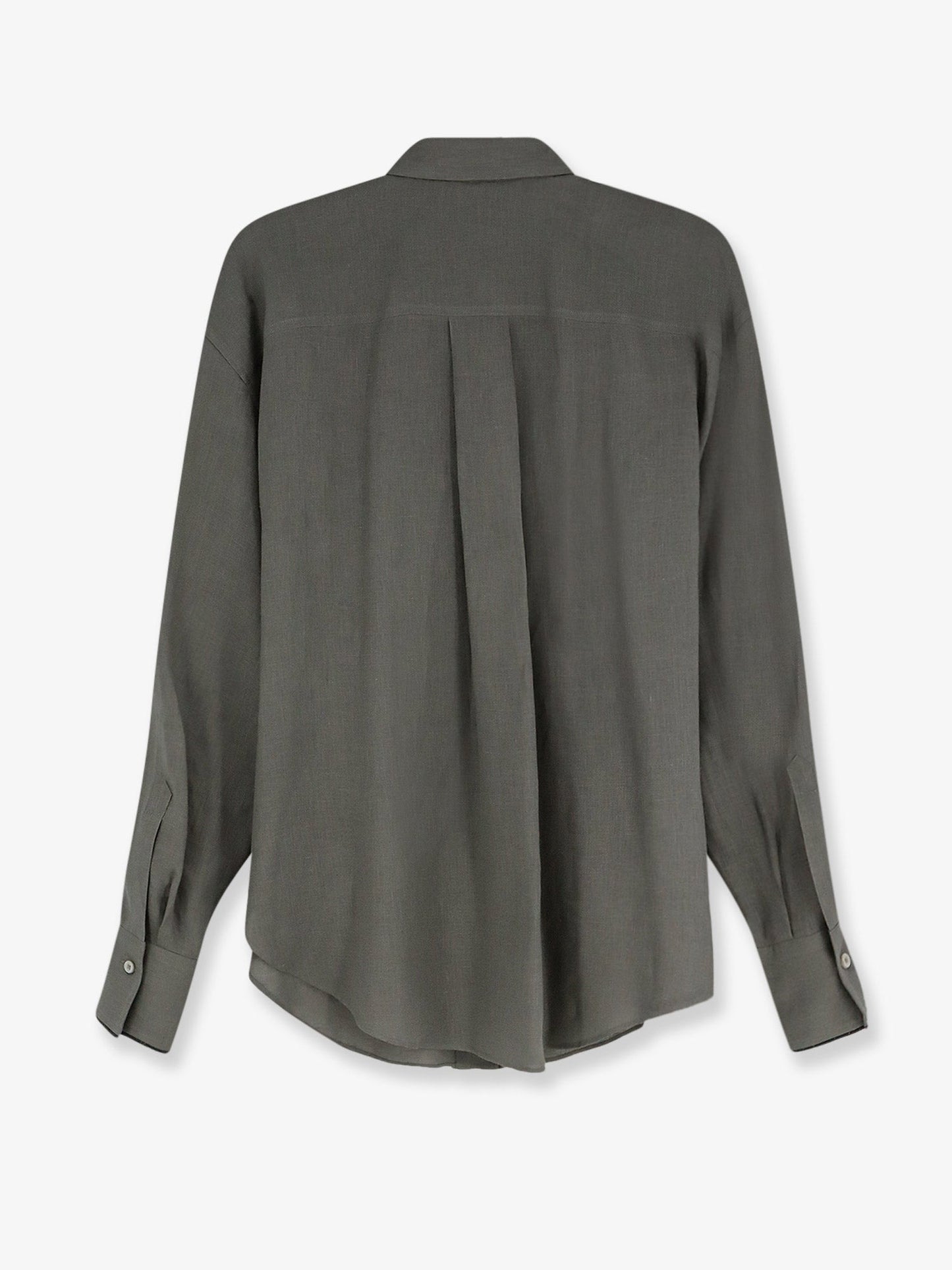 Brunello Cucinelli Women Linen Shirt With Monili Detail BRUNELLO CUCINELLI