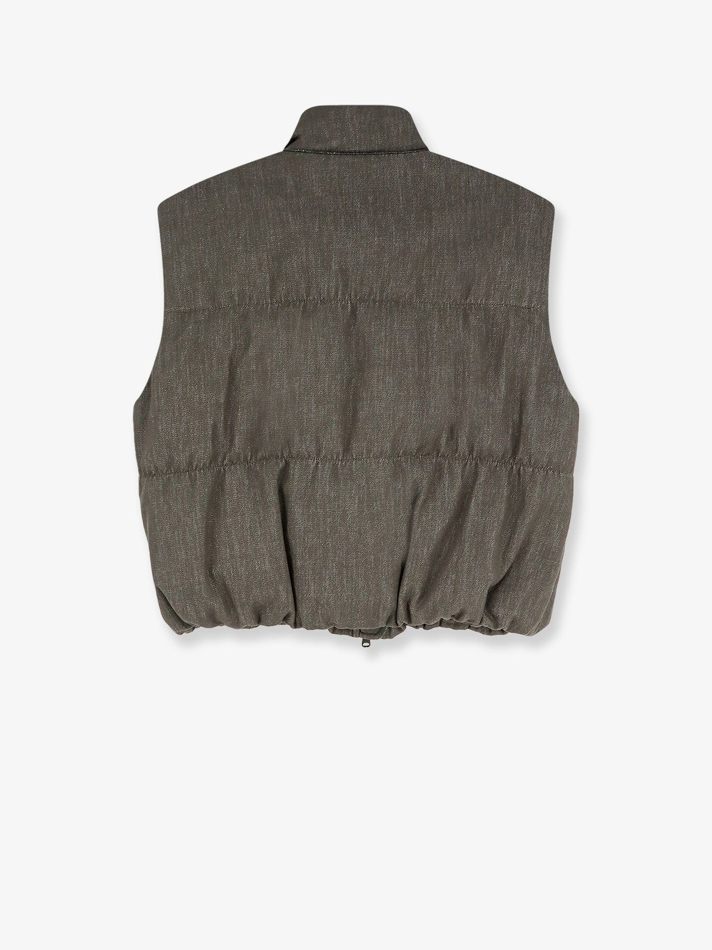 Brunello Cucinelli Women Sleeveless Effect Twill-Denim Down Jacket BRUNELLO CUCINELLI