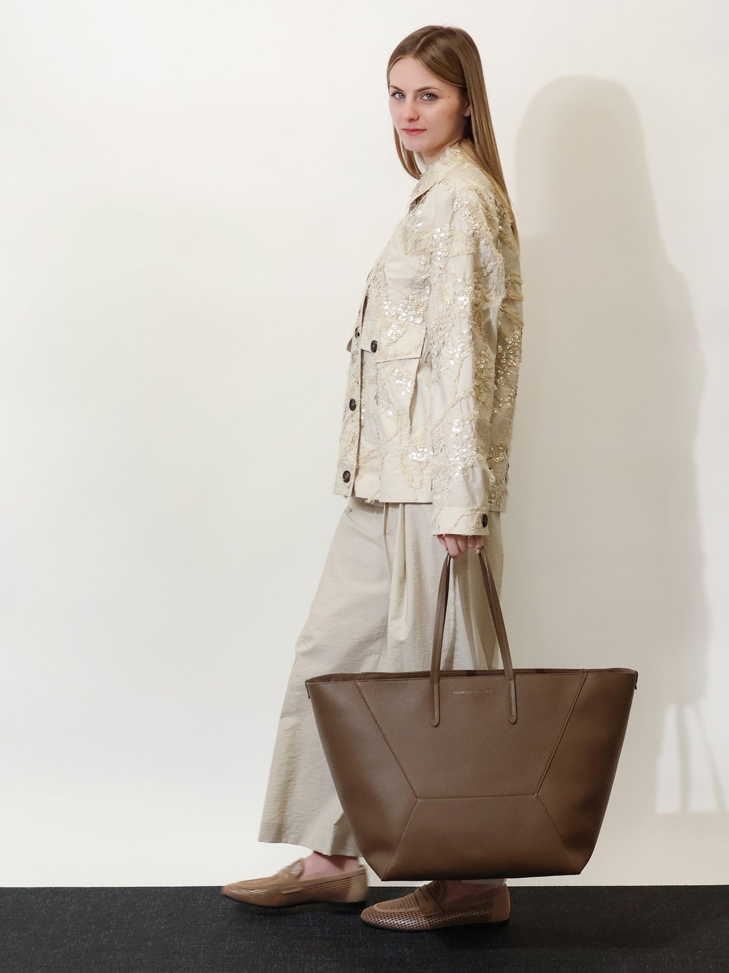 Brunello Cucinelli Women Bc Duo Hammered Leather Handbag BRUNELLO CUCINELLI