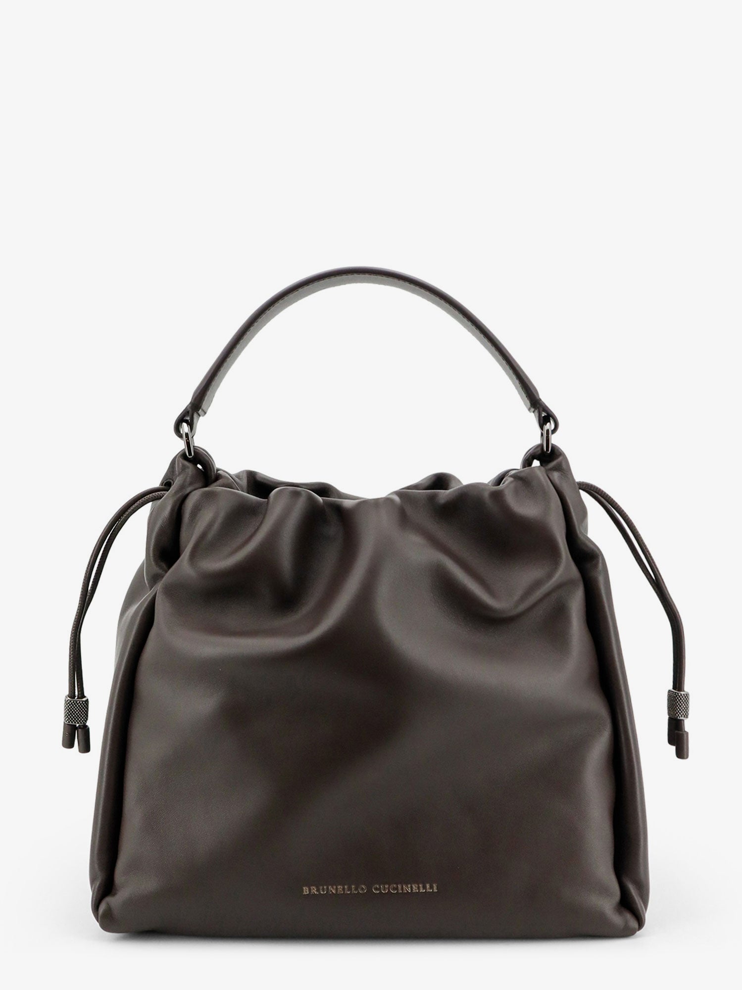 Brunello Cucinelli Women Bucket Mellow Leather Shoulder Bag BRUNELLO CUCINELLI