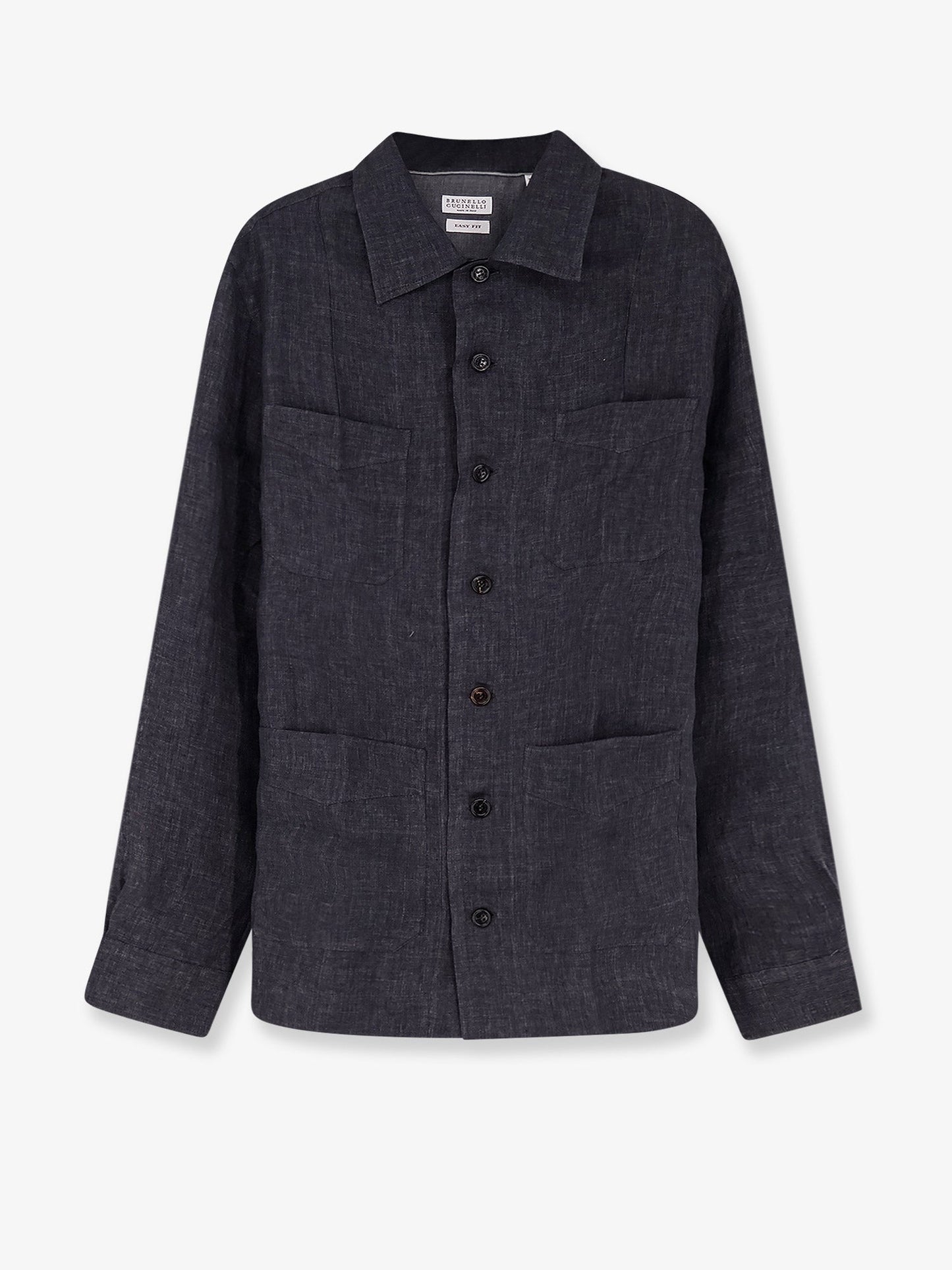 Brunello Cucinelli Men Easy Fit Linen Shirt BRUNELLO CUCINELLI