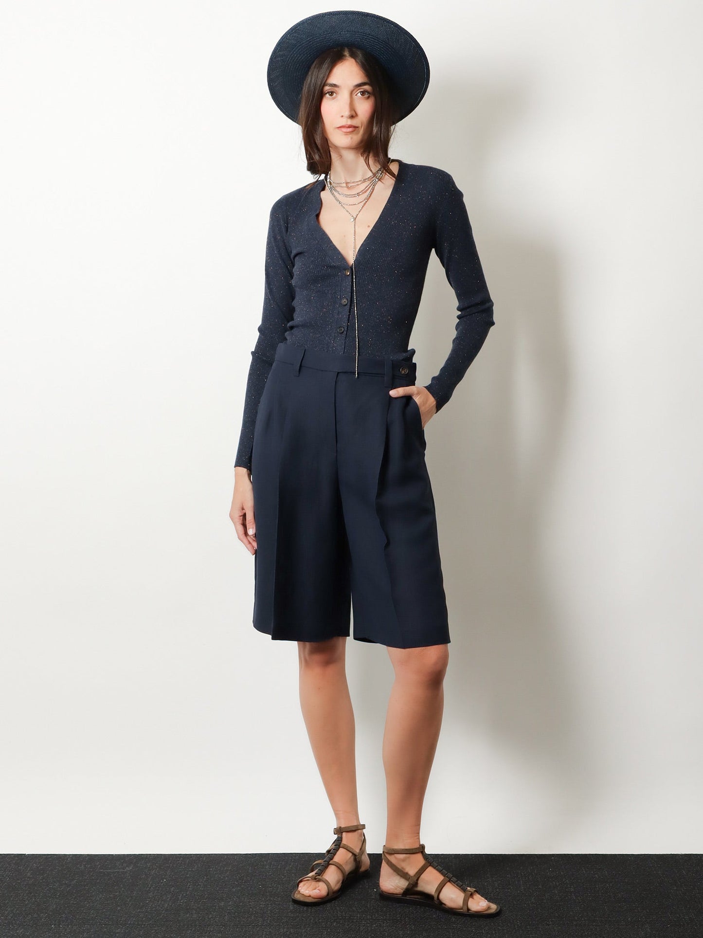 Brunello Cucinelli Women Viscose And Linen Bermuda Shorts BRUNELLO CUCINELLI