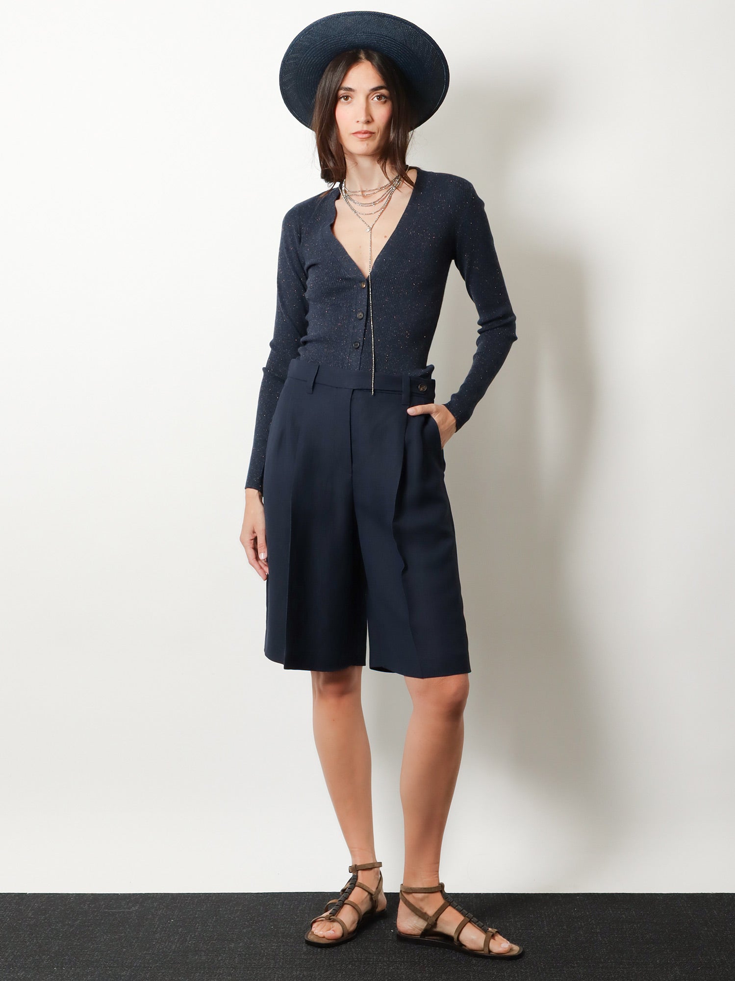 Brunello Cucinelli Women Viscose And Linen Bermuda Shorts BRUNELLO CUCINELLI