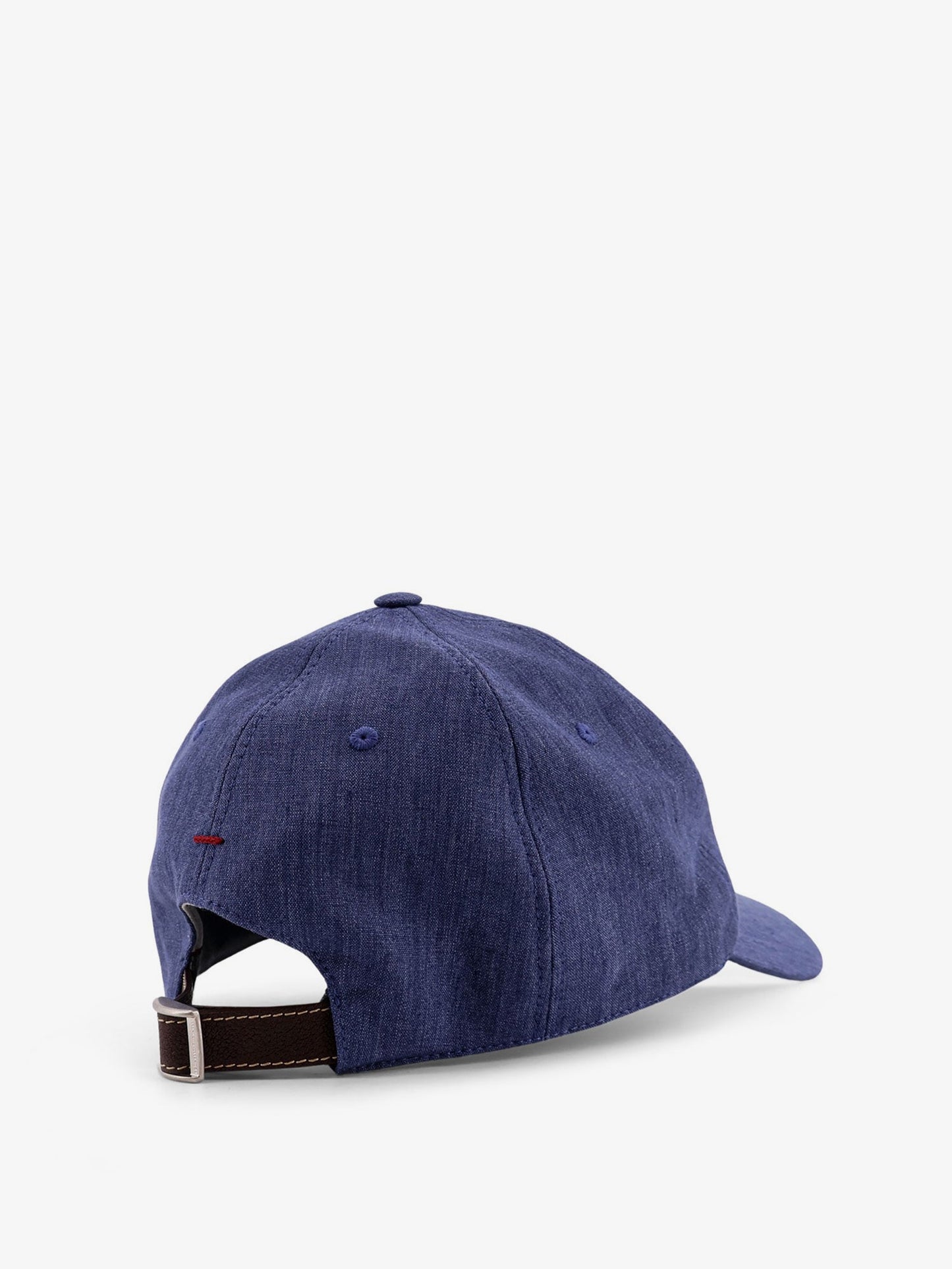 Brunello Cucinelli Men Denim Hat With Embroidered Logo On The Front BRUNELLO CUCINELLI