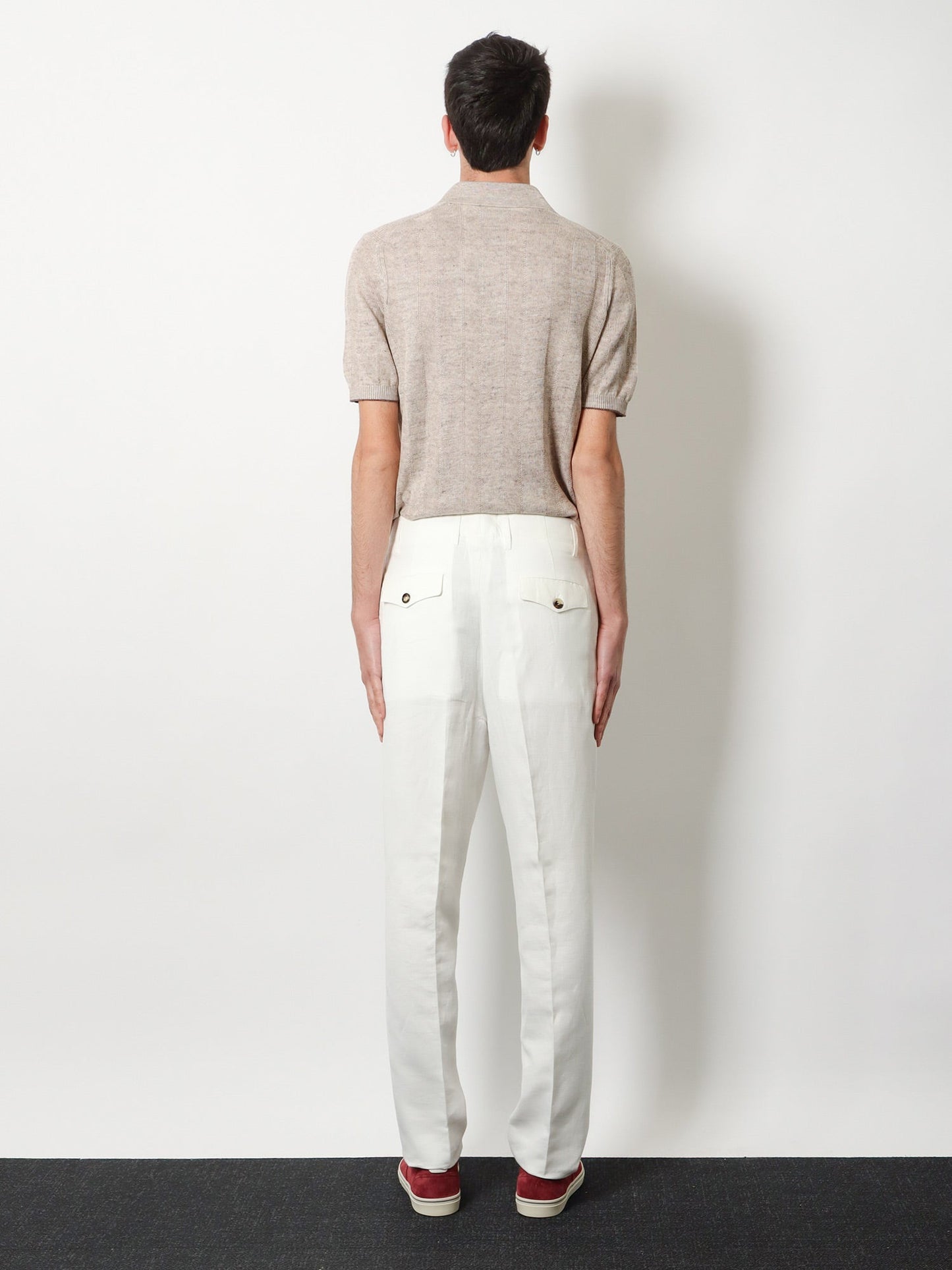 Brunello Cucinelli Men Linen And Cotton Trousers BRUNELLO CUCINELLI